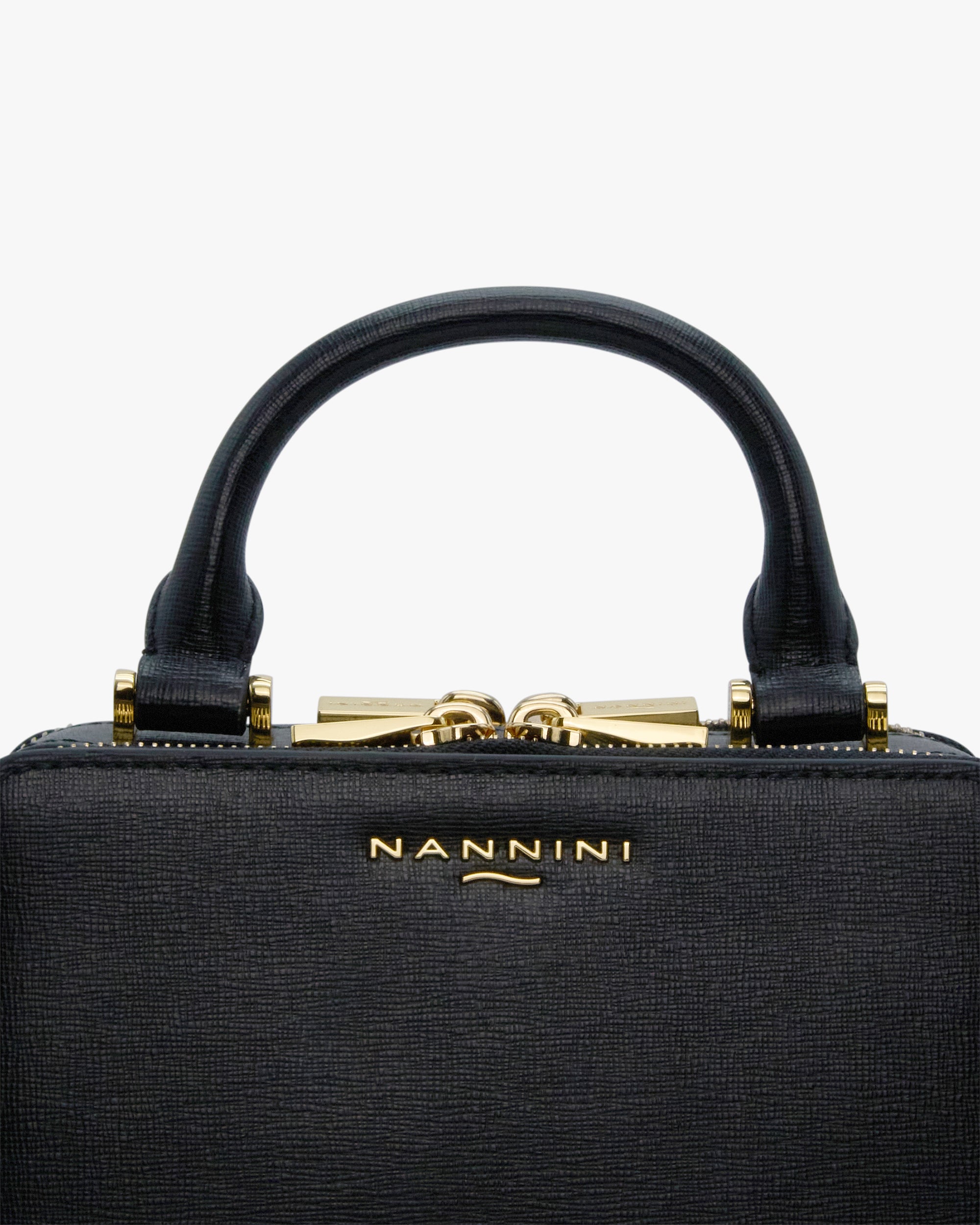 NANNINI Borsa a mano pelle martellata verde donna