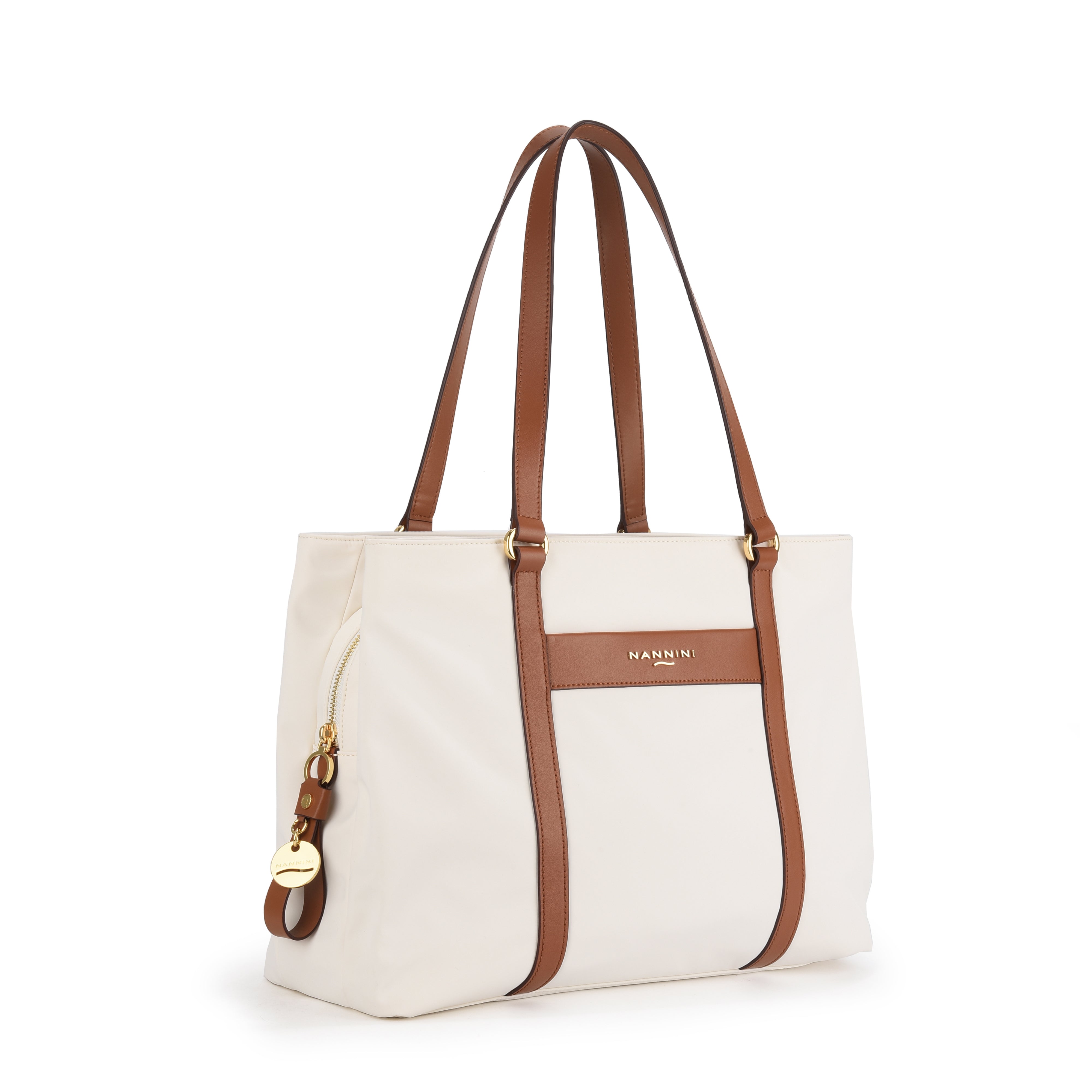 NANNINI borsa spalla donna pelle martellata cuoio