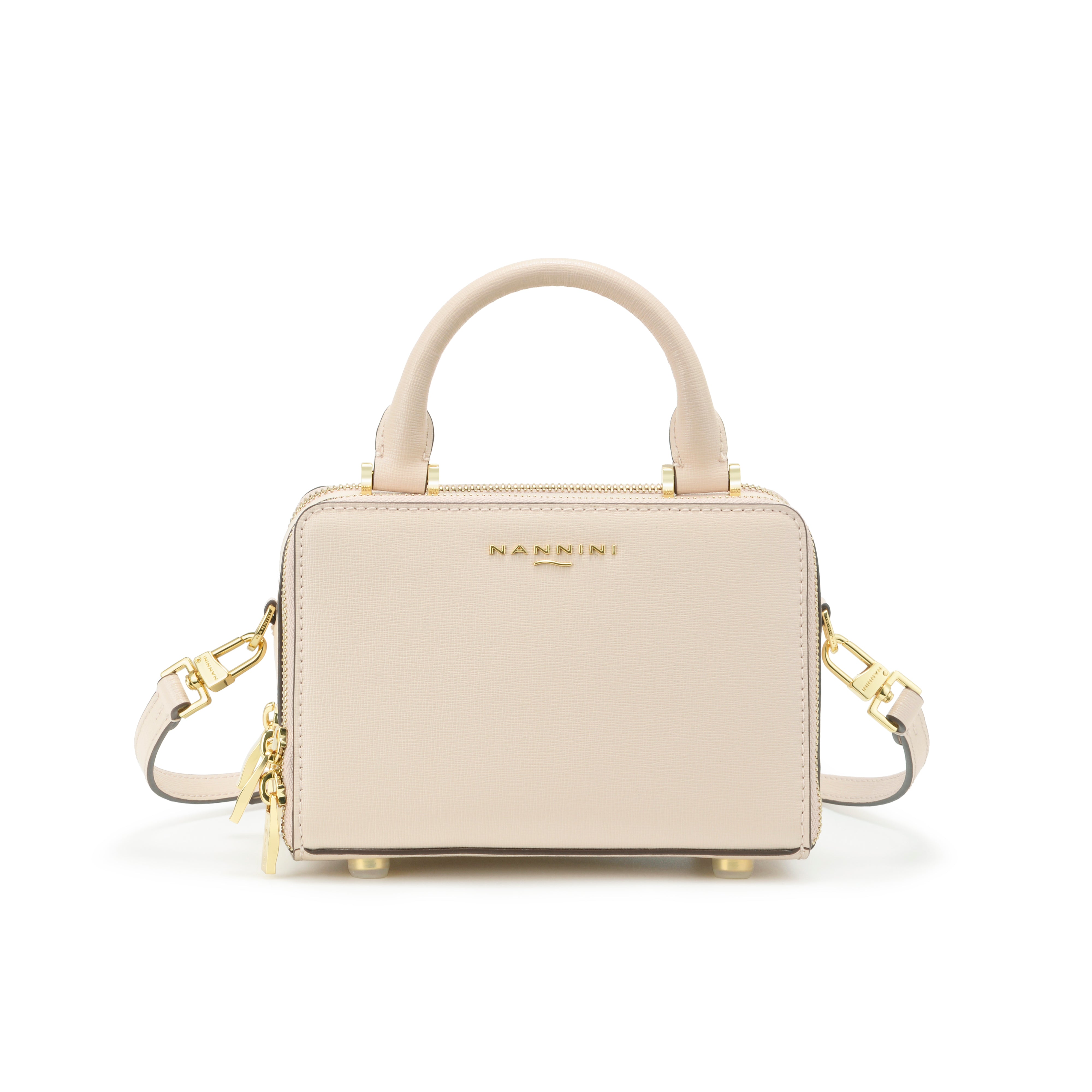 NANNINI bauletto saffiano beige