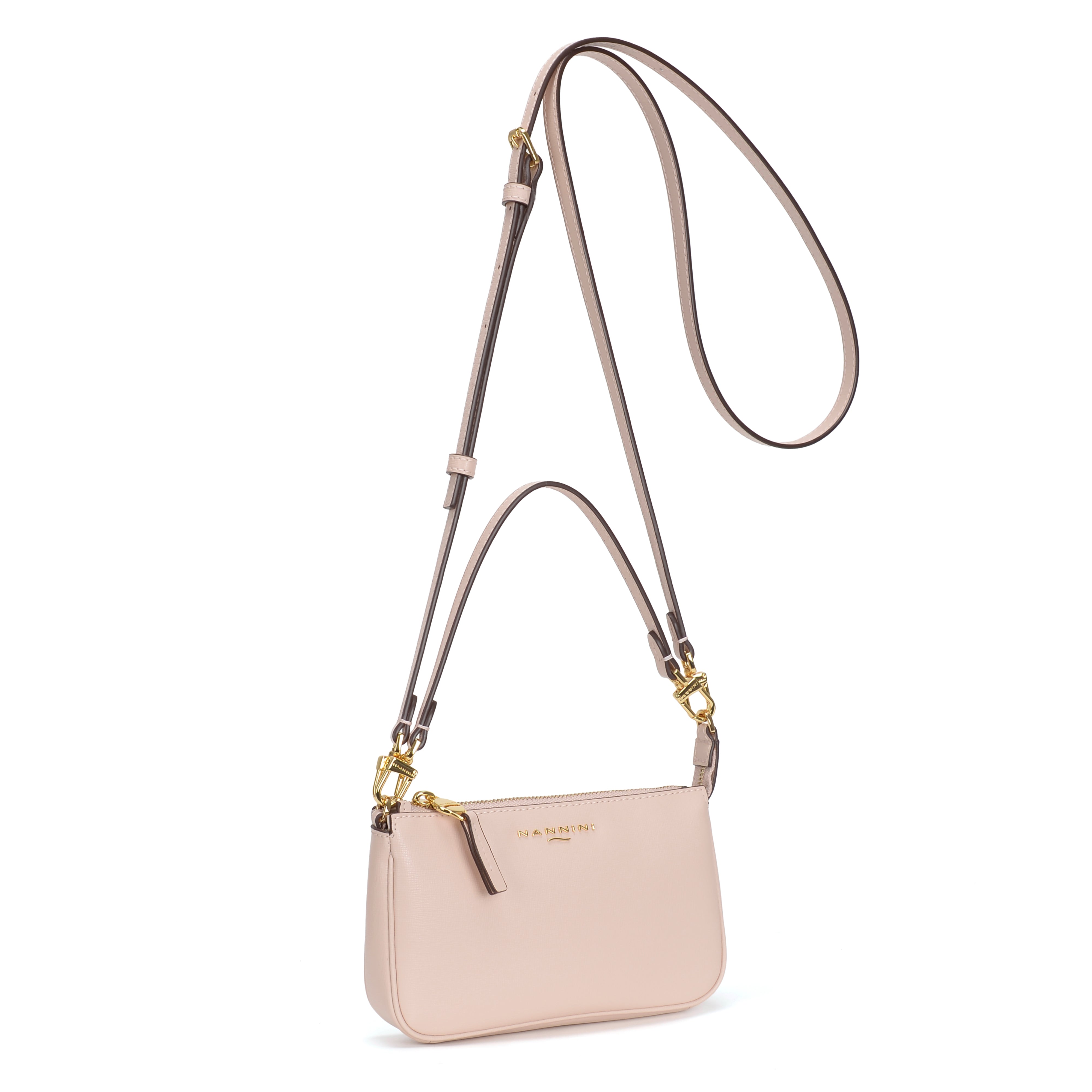 NANNINI pochette tracolla pelle rosa