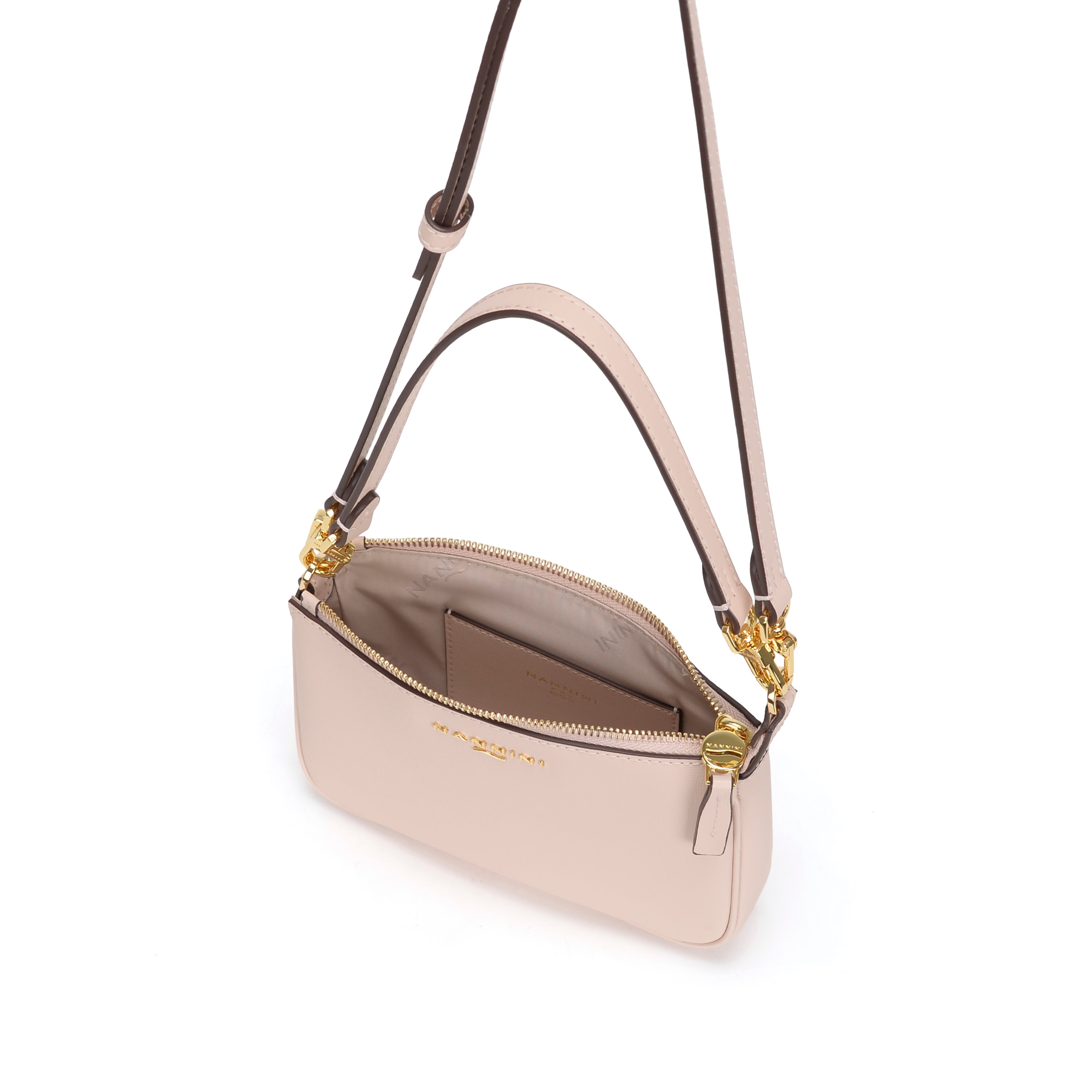 NANNINI tracolla pelle cipria