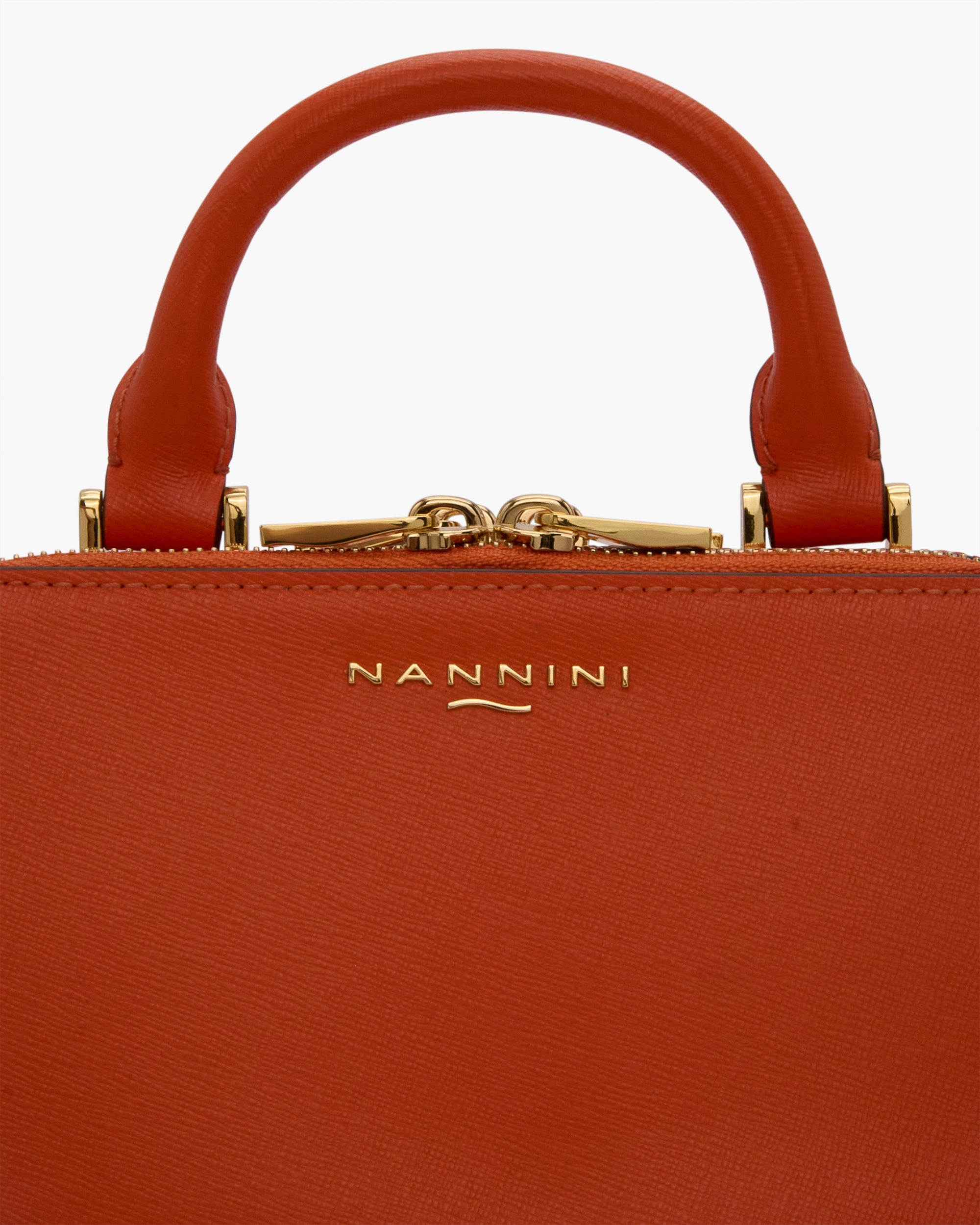 NANNINI tracolla pelle martellata verde chiara doppia cerniera