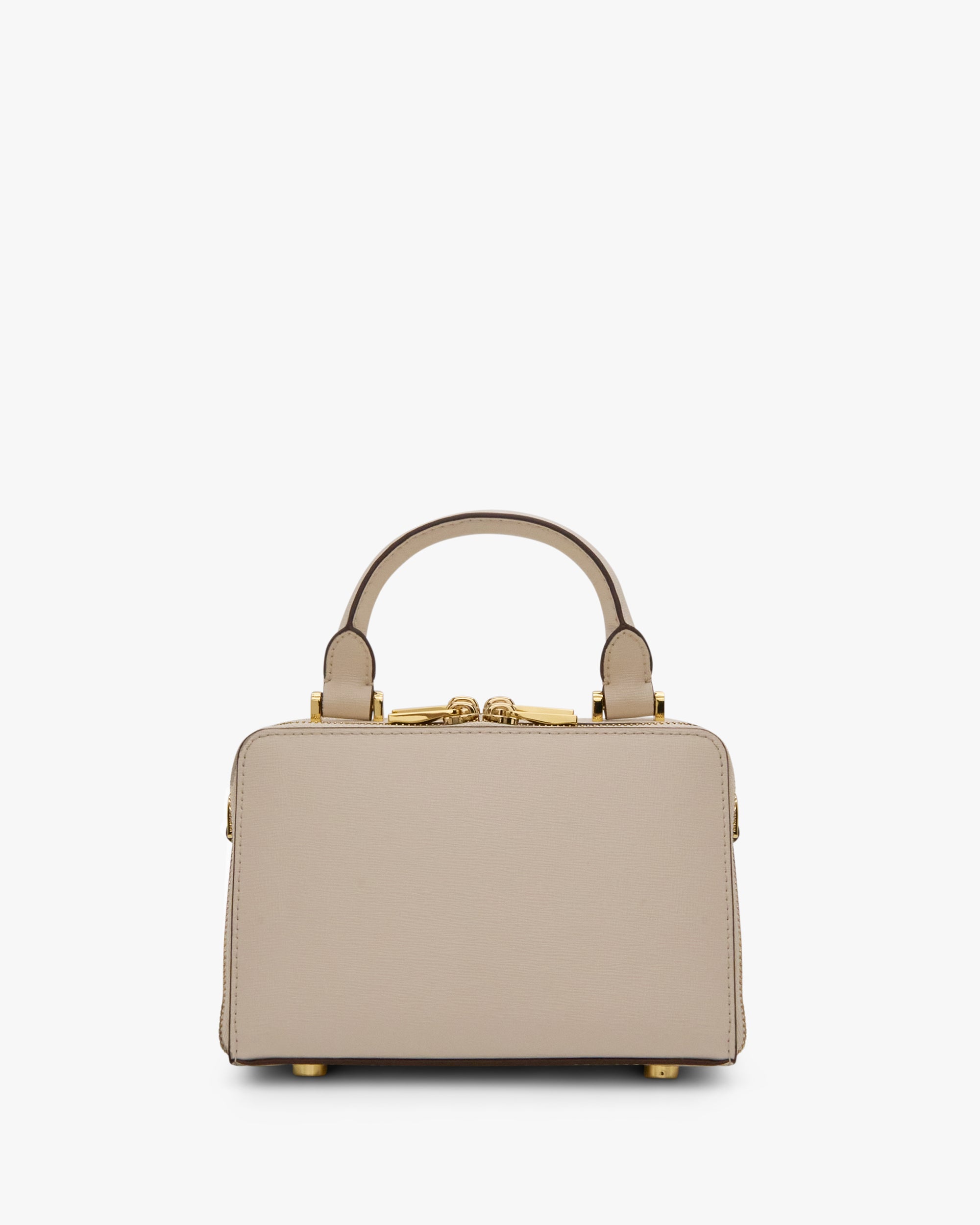 NANNINI borsa secchiello pelle martellata marrone chiusura metallo oro