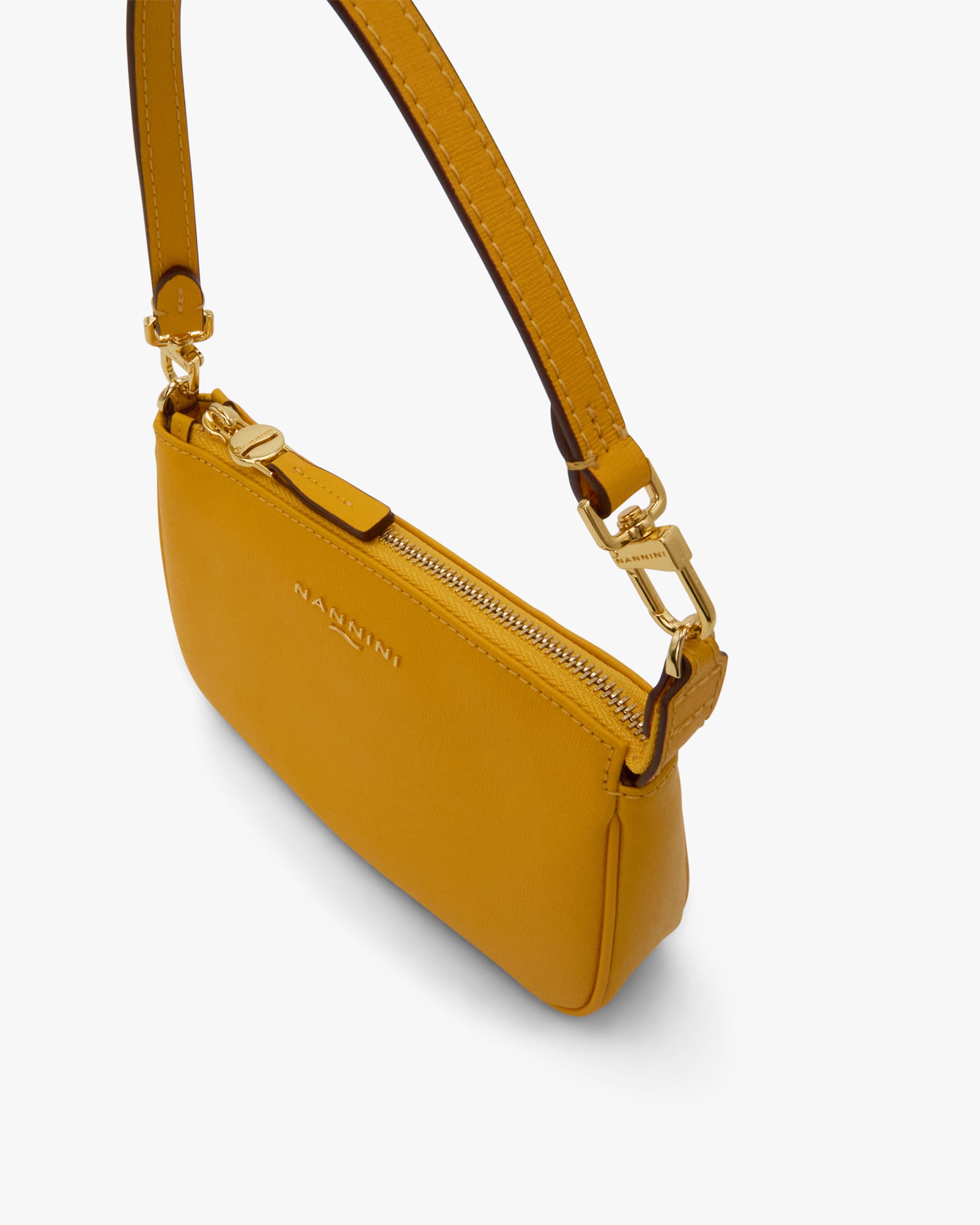 NANNINI borsa spalla donna pelle granata marrone chiara