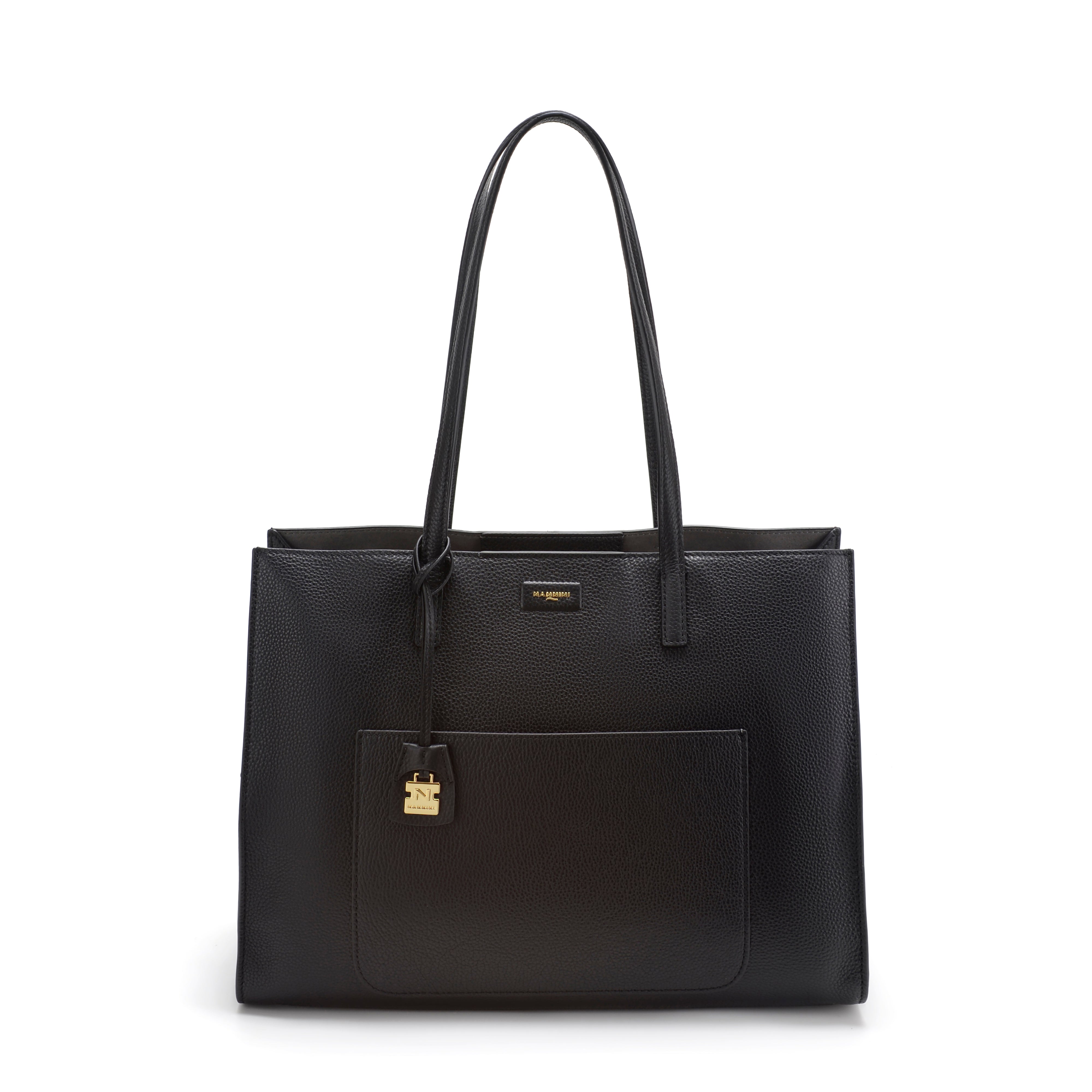 NANNINI tracolla pelle martellata nera tracollina piccola donna