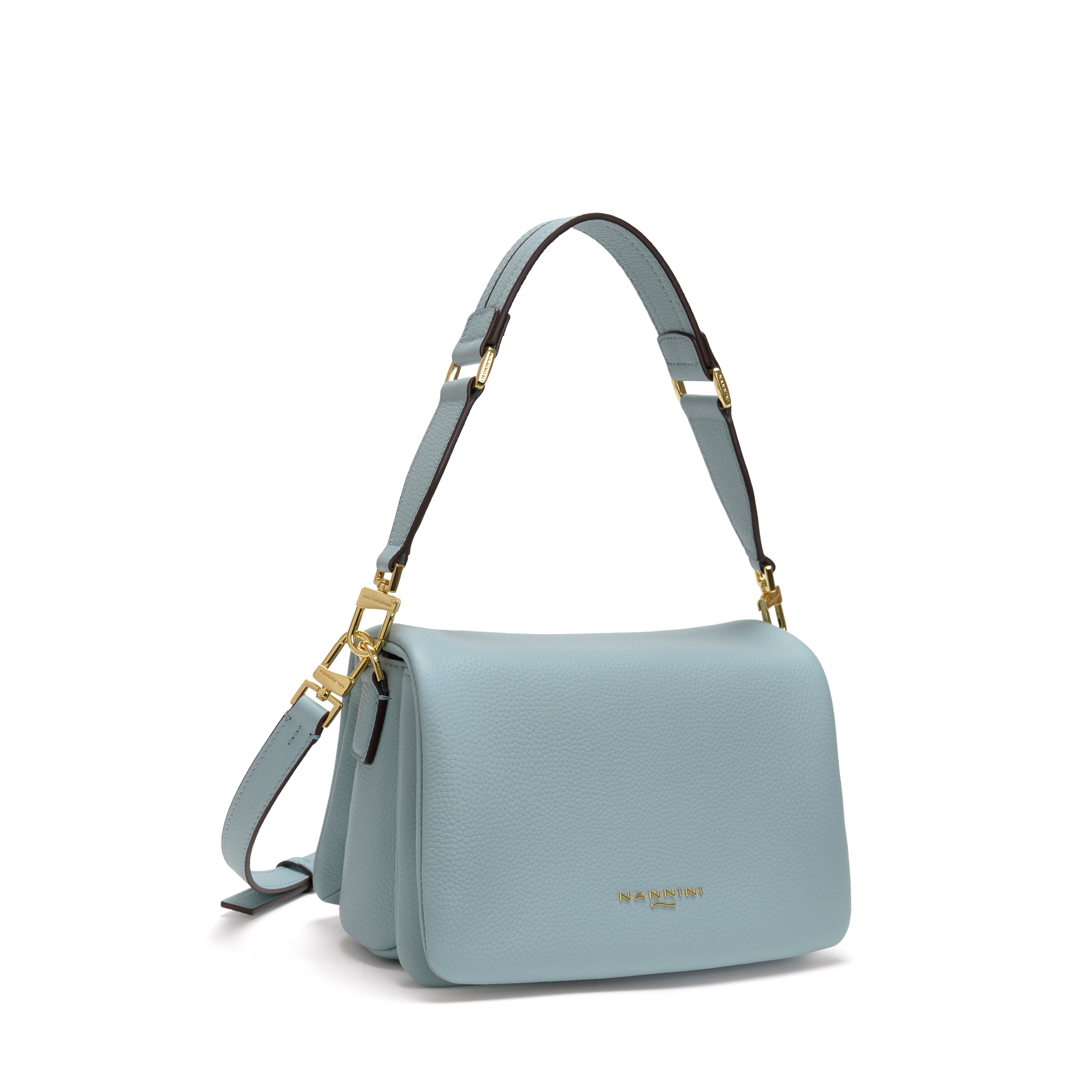 NANNINI shopper tessuto grande righe colorato cielo estivo