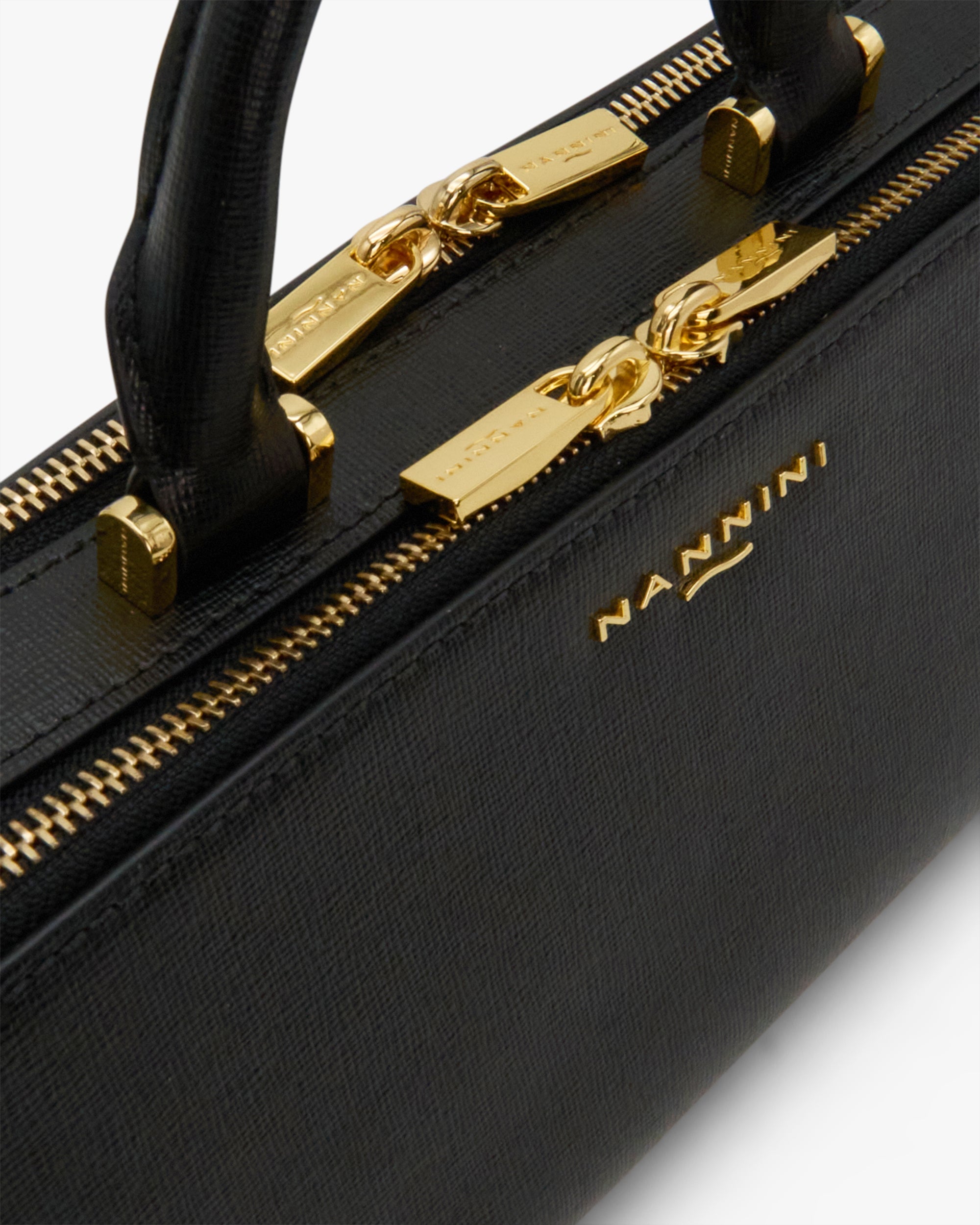 NANNINI borsa spalla donna pelle martellata marrone chiara