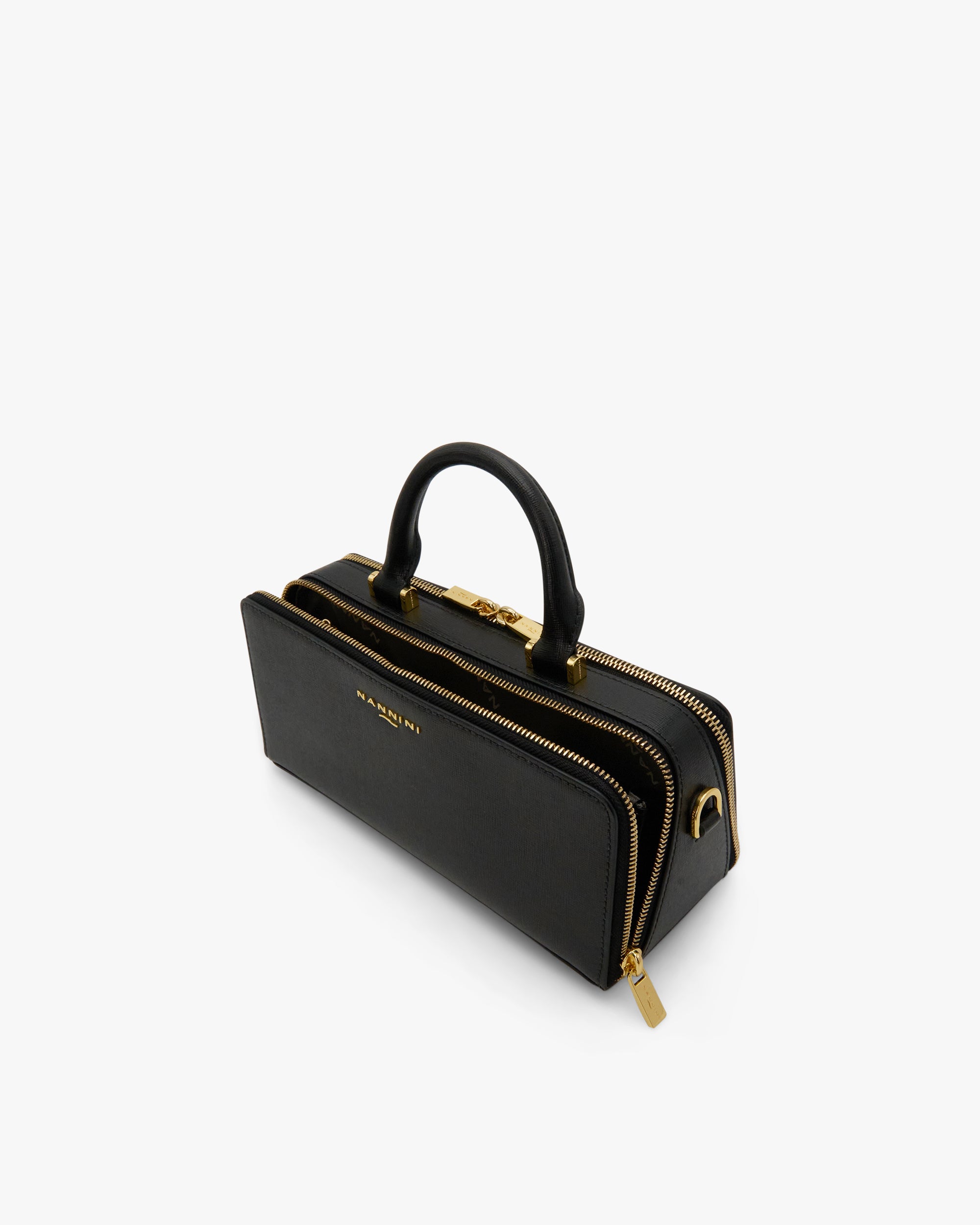 NANNINI bauletto donna pelle martellata bordeaux con tracolla