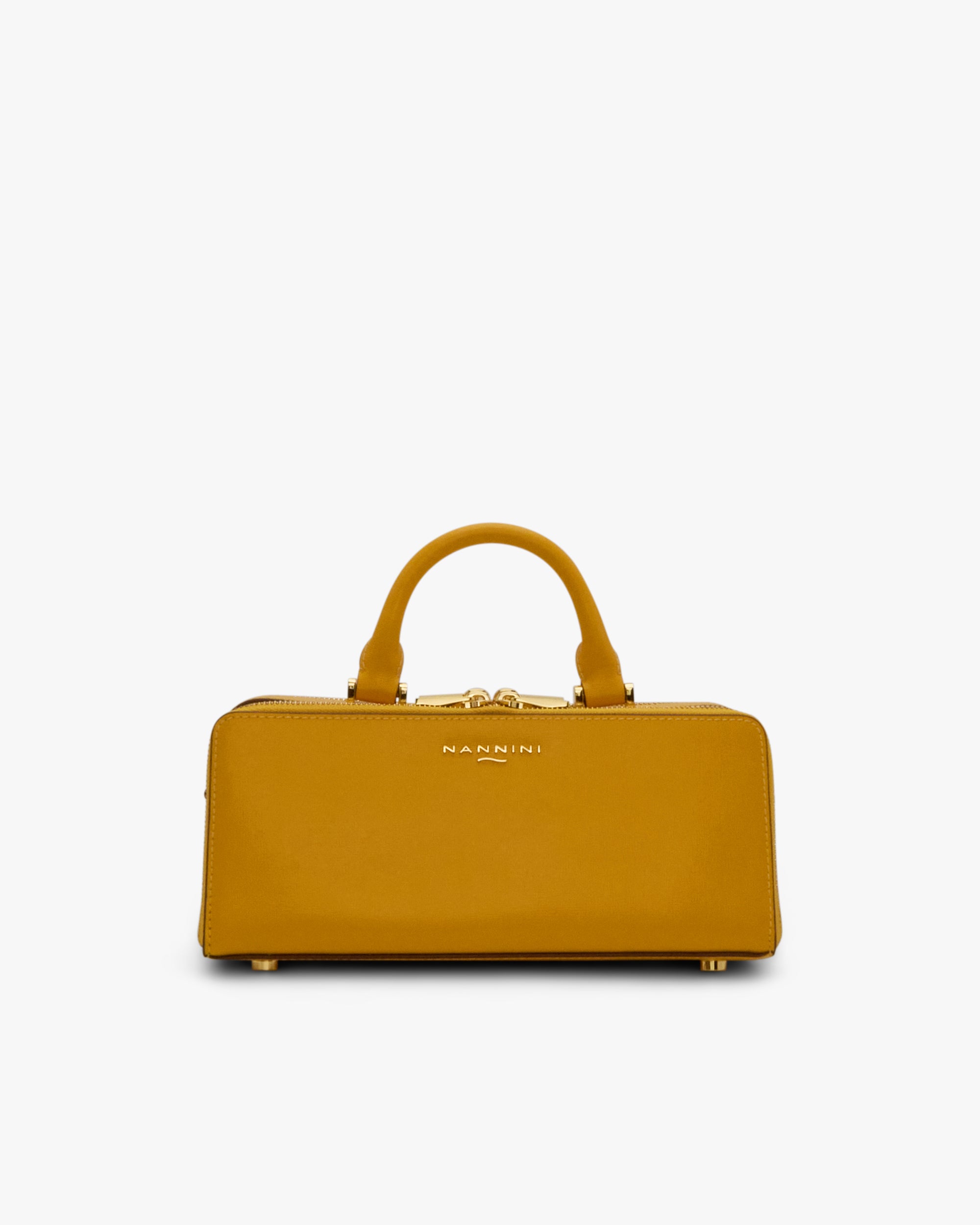 NANNINI borsa secchiello pelle martellata tracolla removibile cuoio