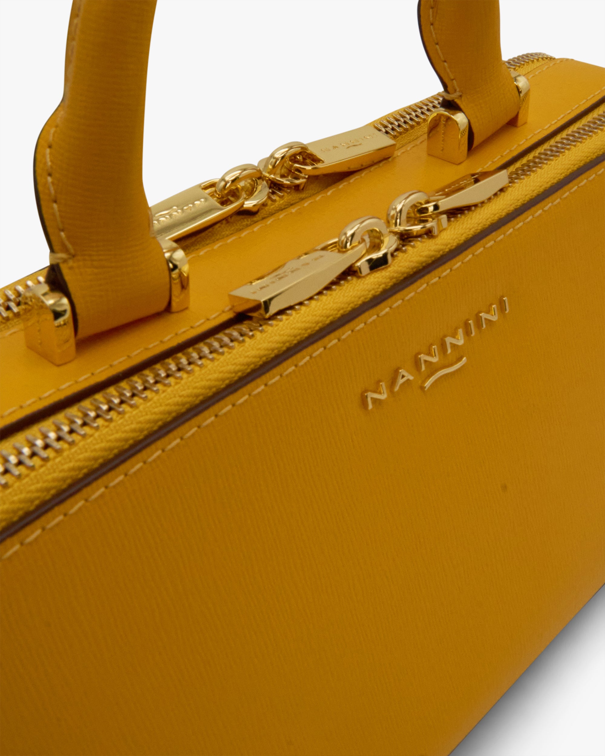 NANNINI borsa spalla donna pelle nero manico intrecciato