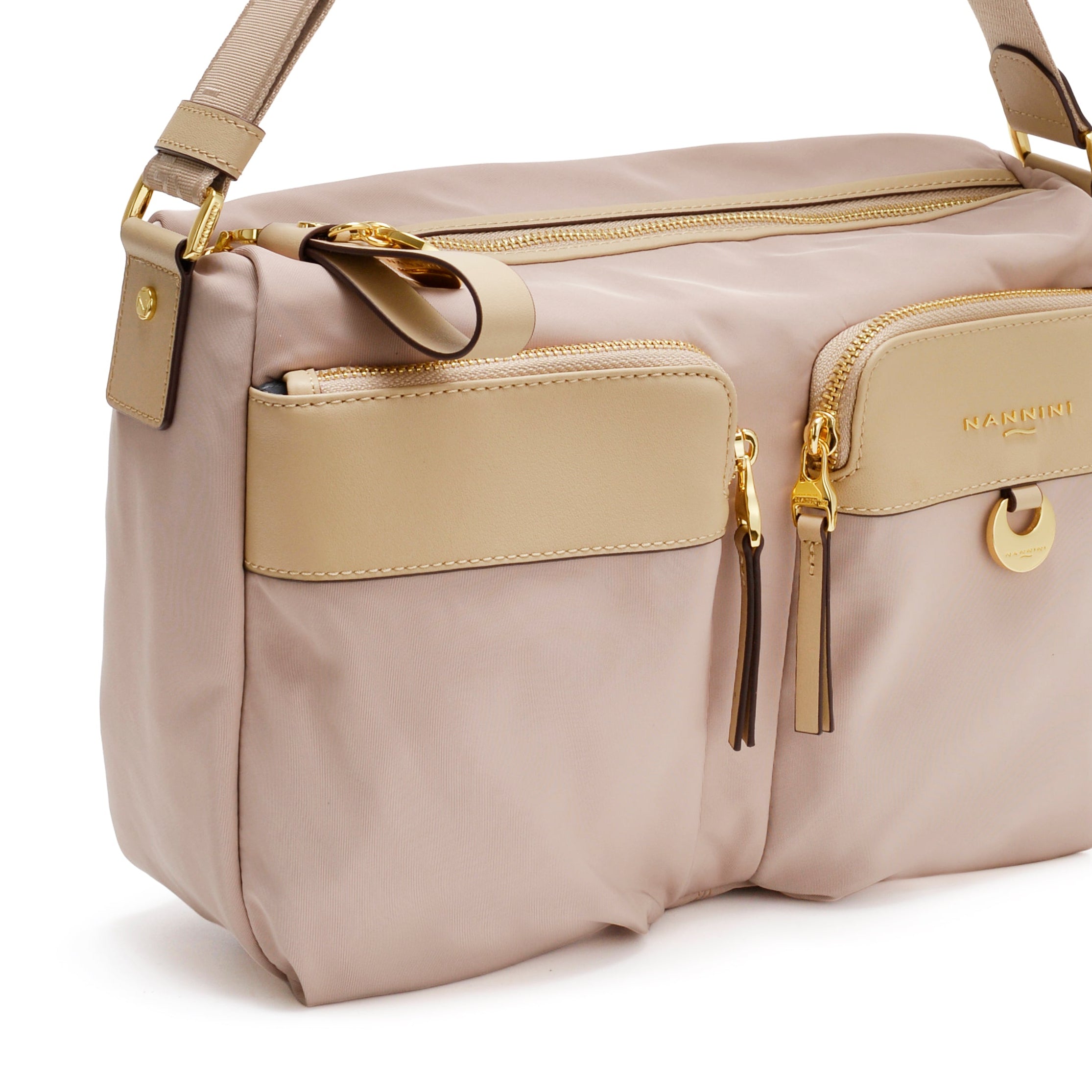 NANNINI mini borsa donna a mano in pelle beige
