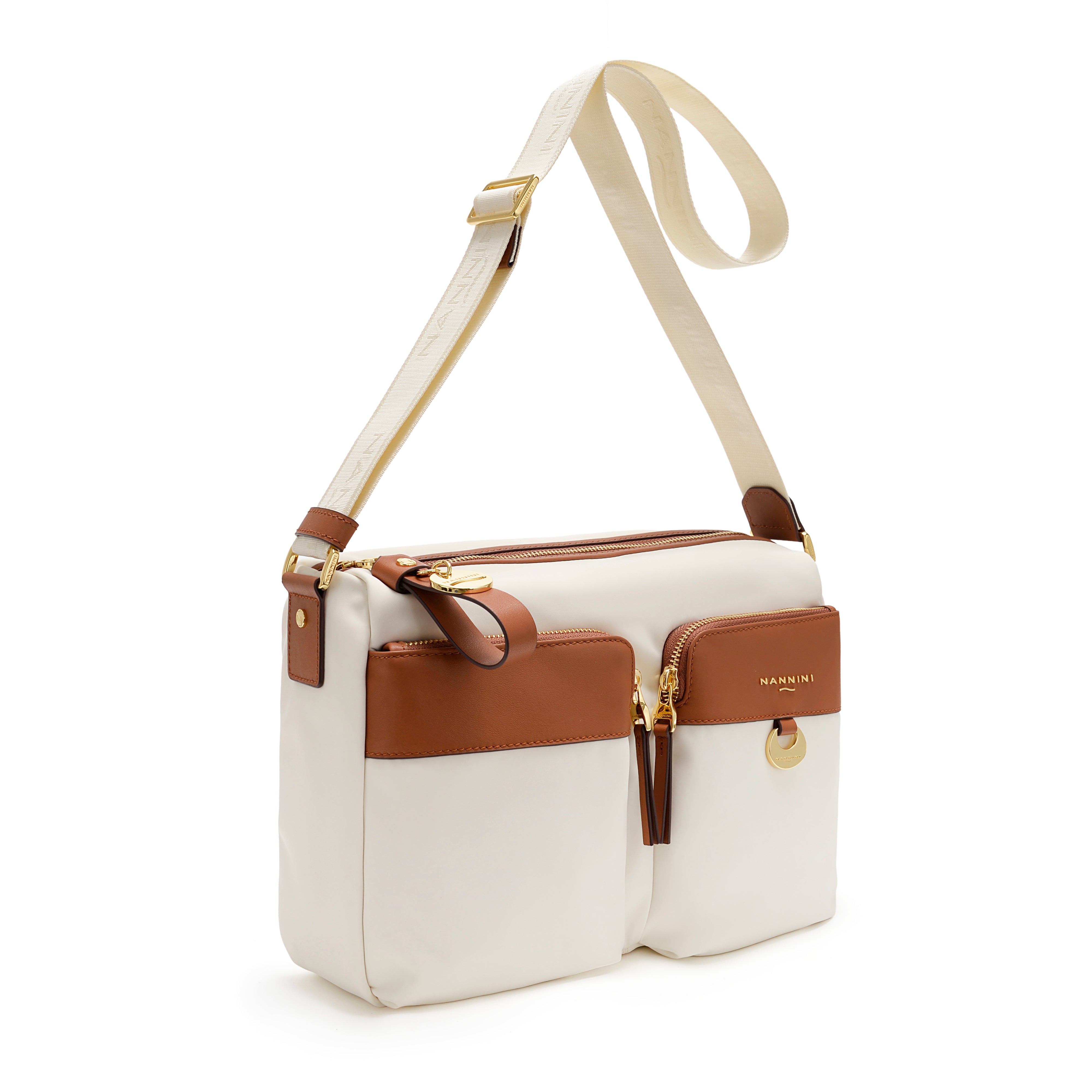 NANNINI tracolla pelle martellata cuoio borsa donna mini