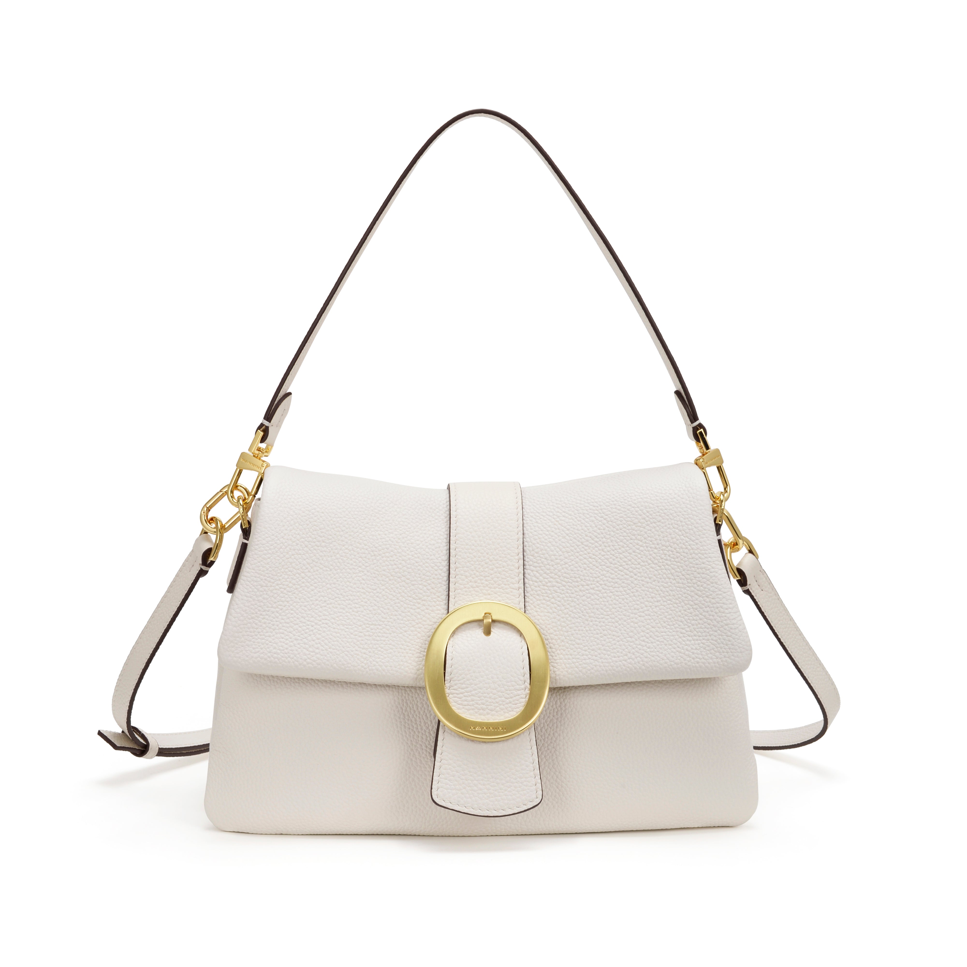 NANNINI borsa spalla donna pelle martellata rosa cipria