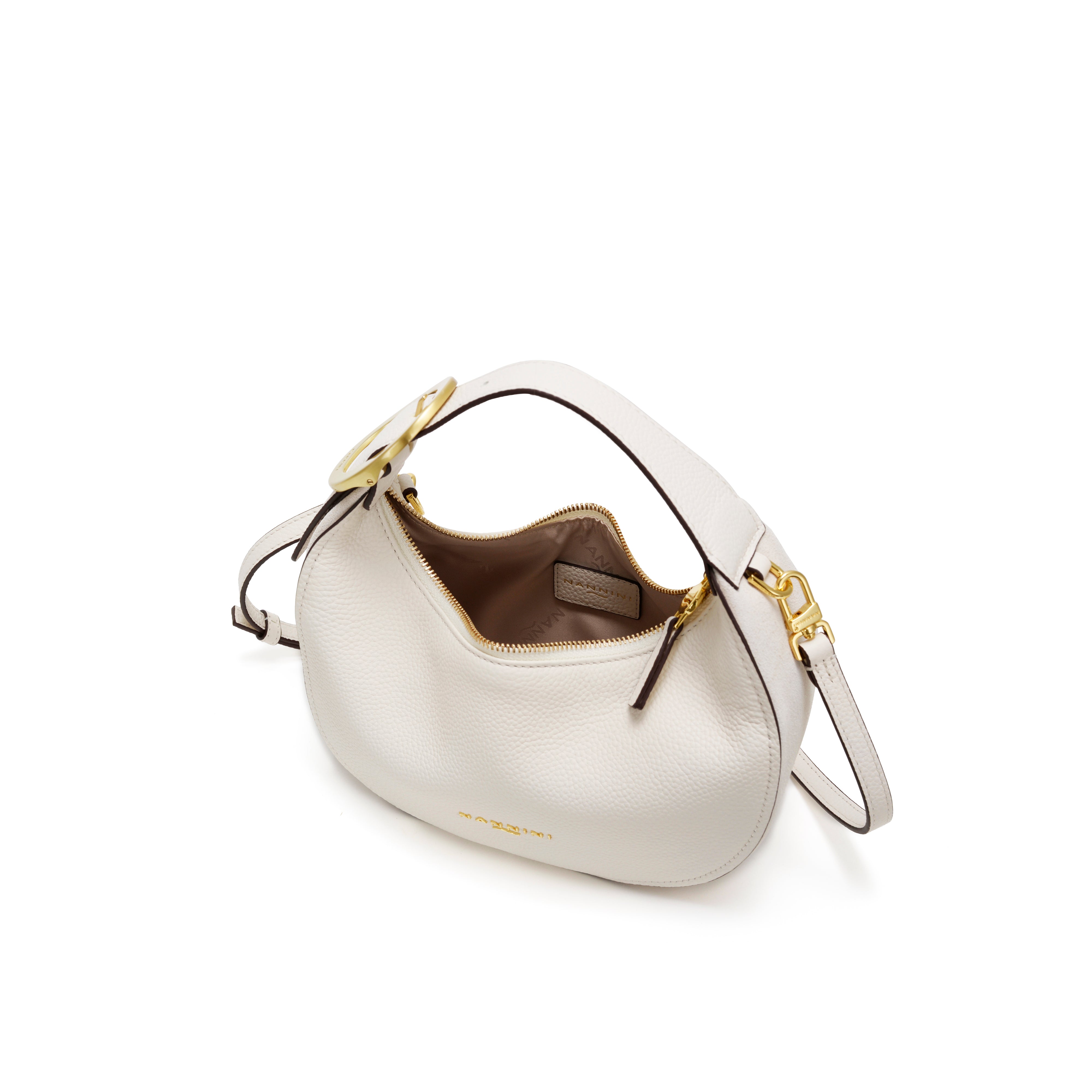 NANNINI shopper tessuto rafia marrone chiara borsa donna