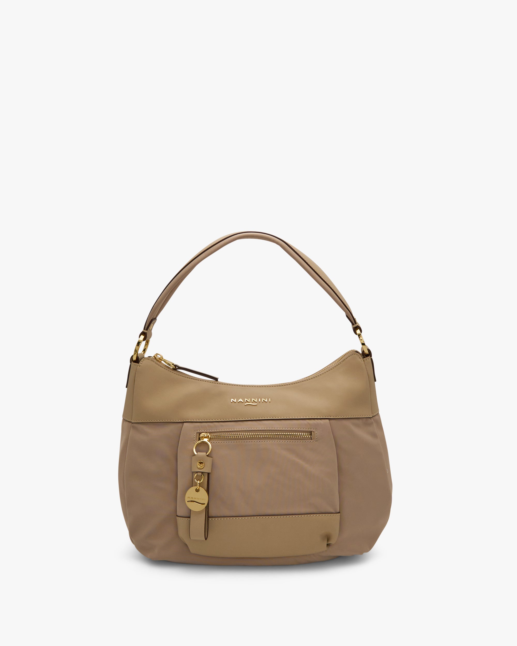 NANNINI Bauletto Ecopelle Trapuntata Nera Dettaglio Catena Gold