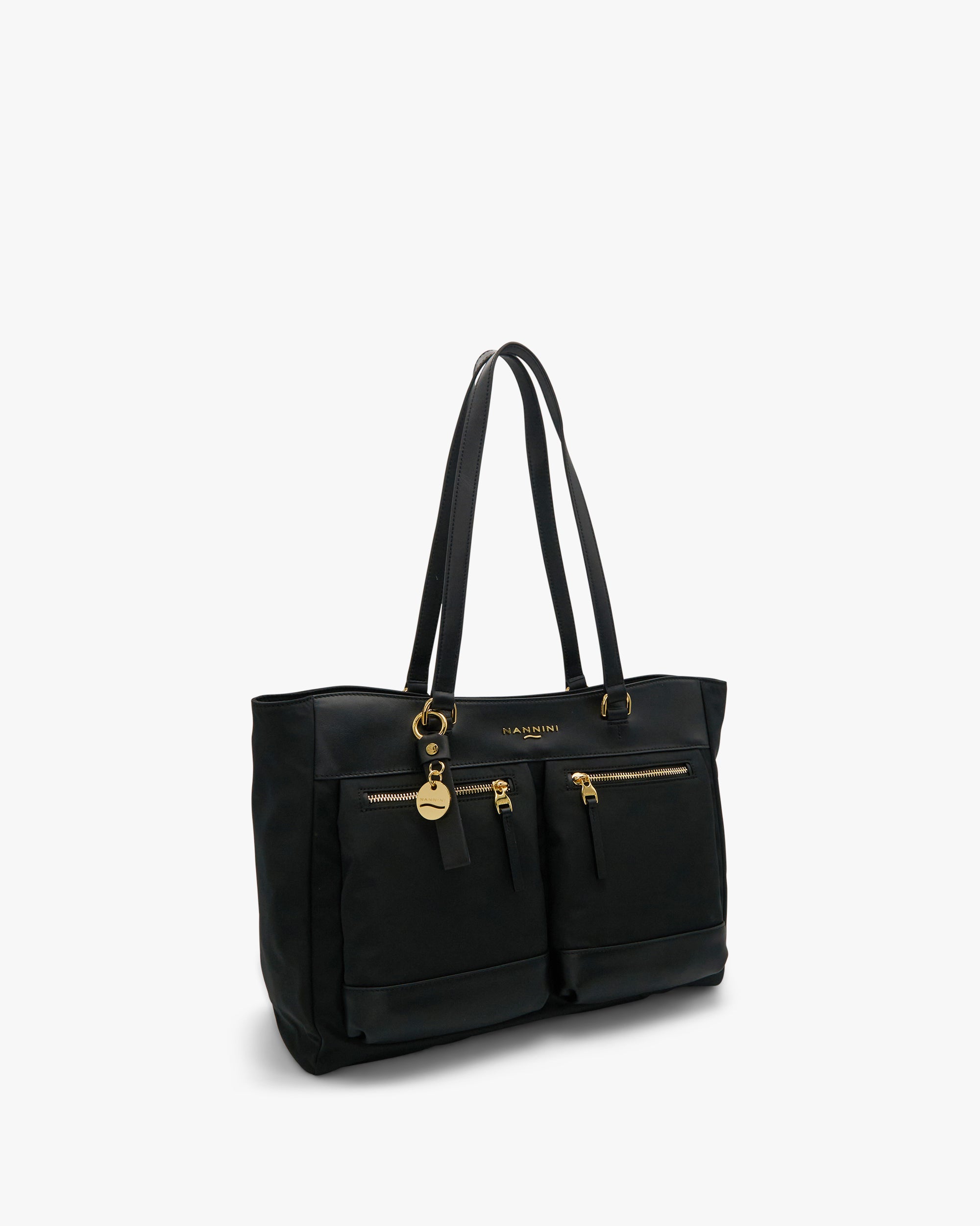 NANNINI mini bag pelle martellata marrone chiaro tracolla regolabile