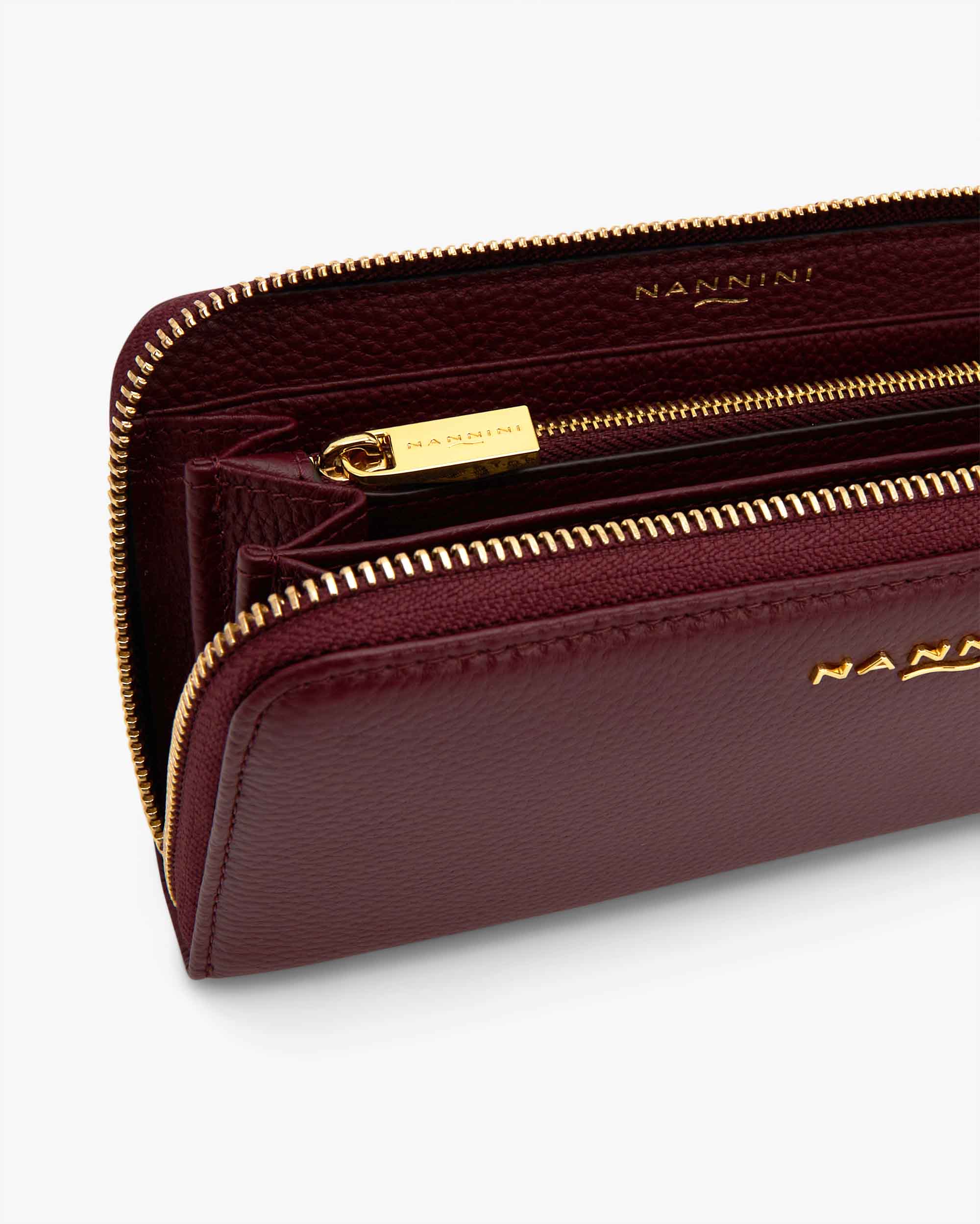 NANNINI borsa spalla donna pelle nero con catena tracolla