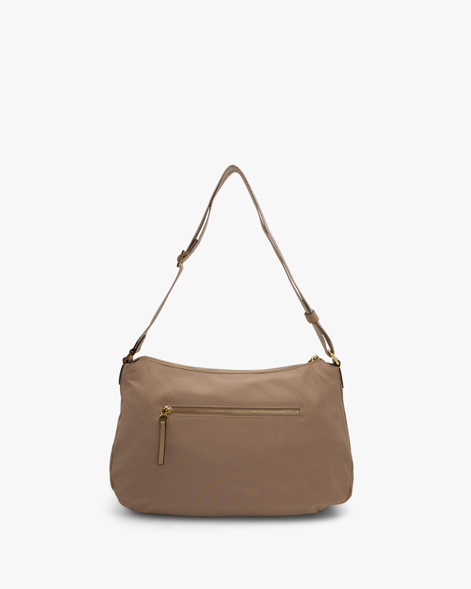NANNINI borsa secchiello pelle martellata tracolla beige
