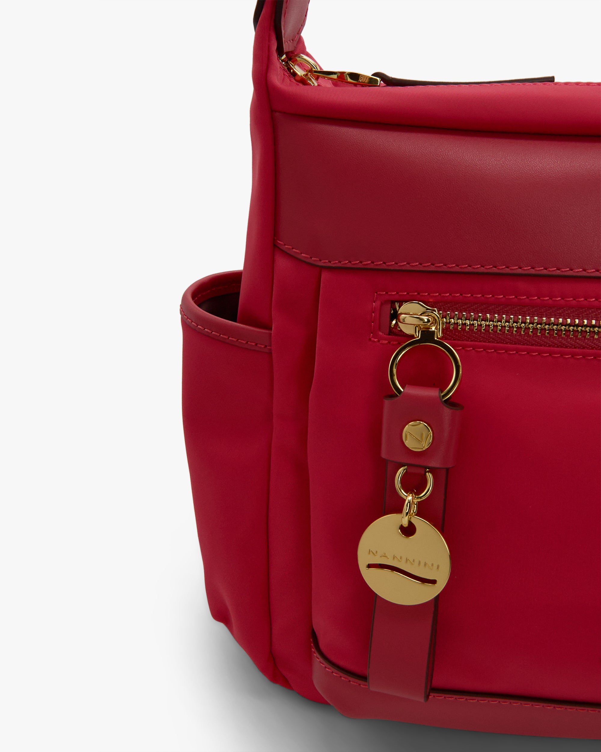 NANNINI Borsa a mano pelle martellata verde donna