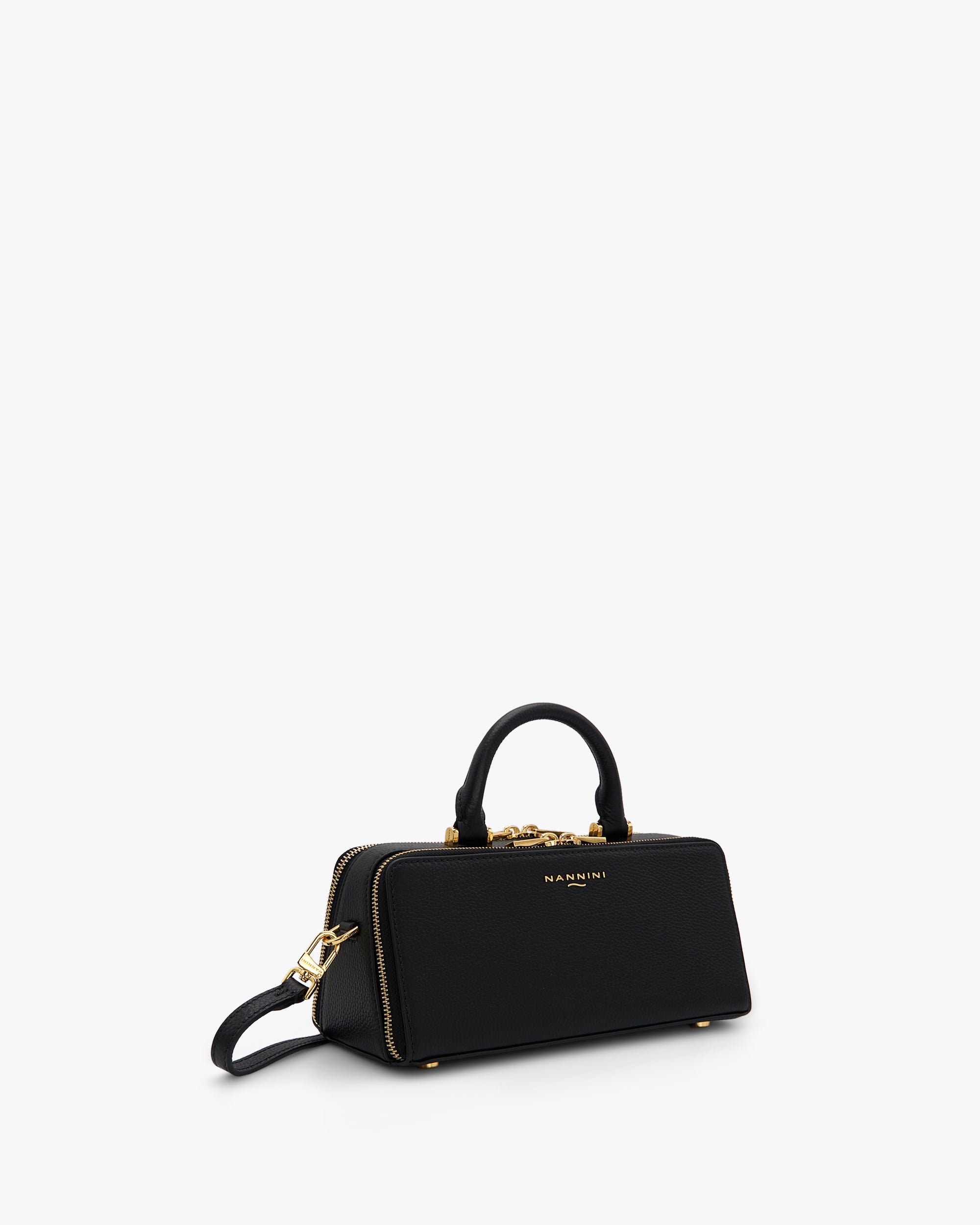 NANNINI Borsa Shopper Ecopelle Liscia Beige Monocromo Grande