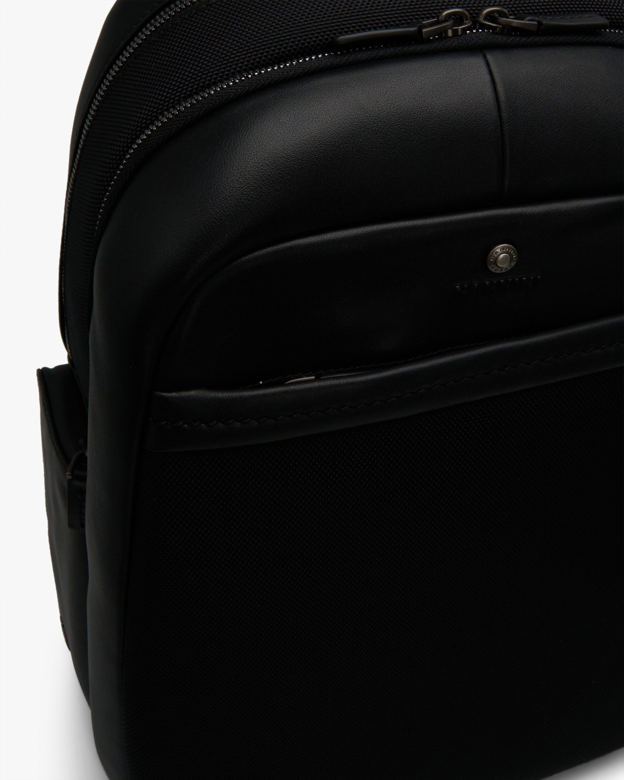 NANNINI borsa spalla donna pelle martellata nera media