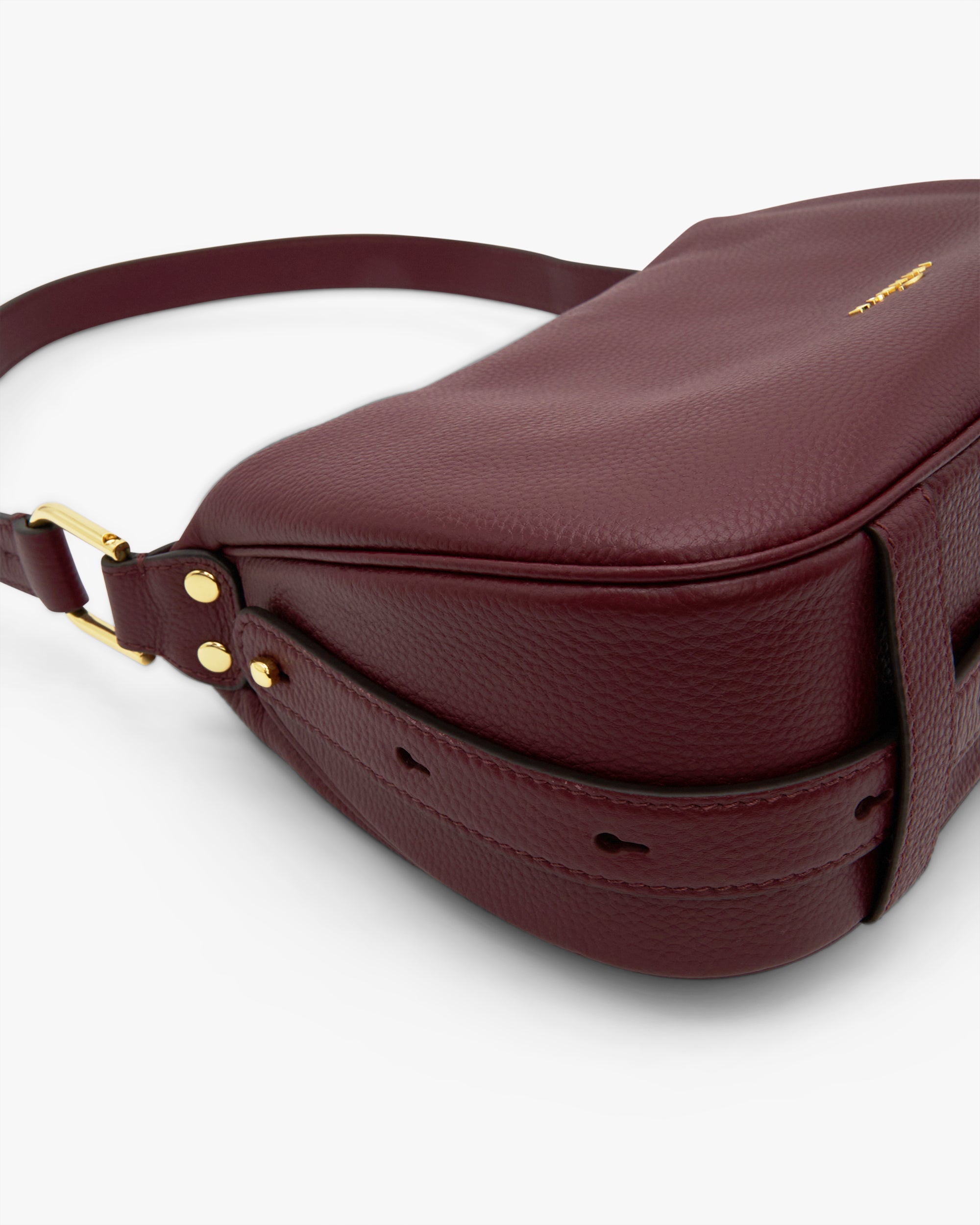 NANNINI borsa spalla donna pelle martellata marrone chiusura patta