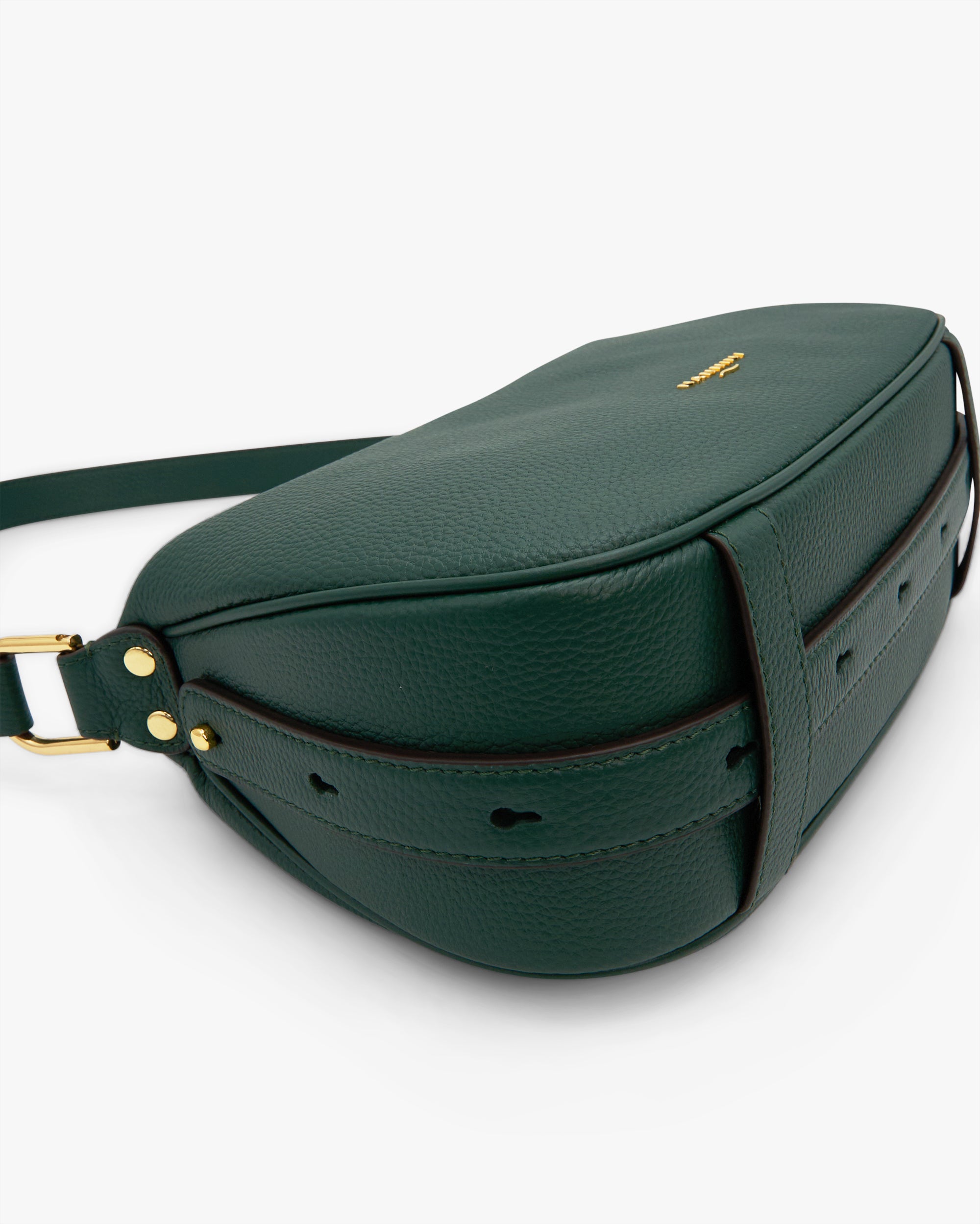 NANNINI tracolla pelle trapuntata rosa cipria manico catena