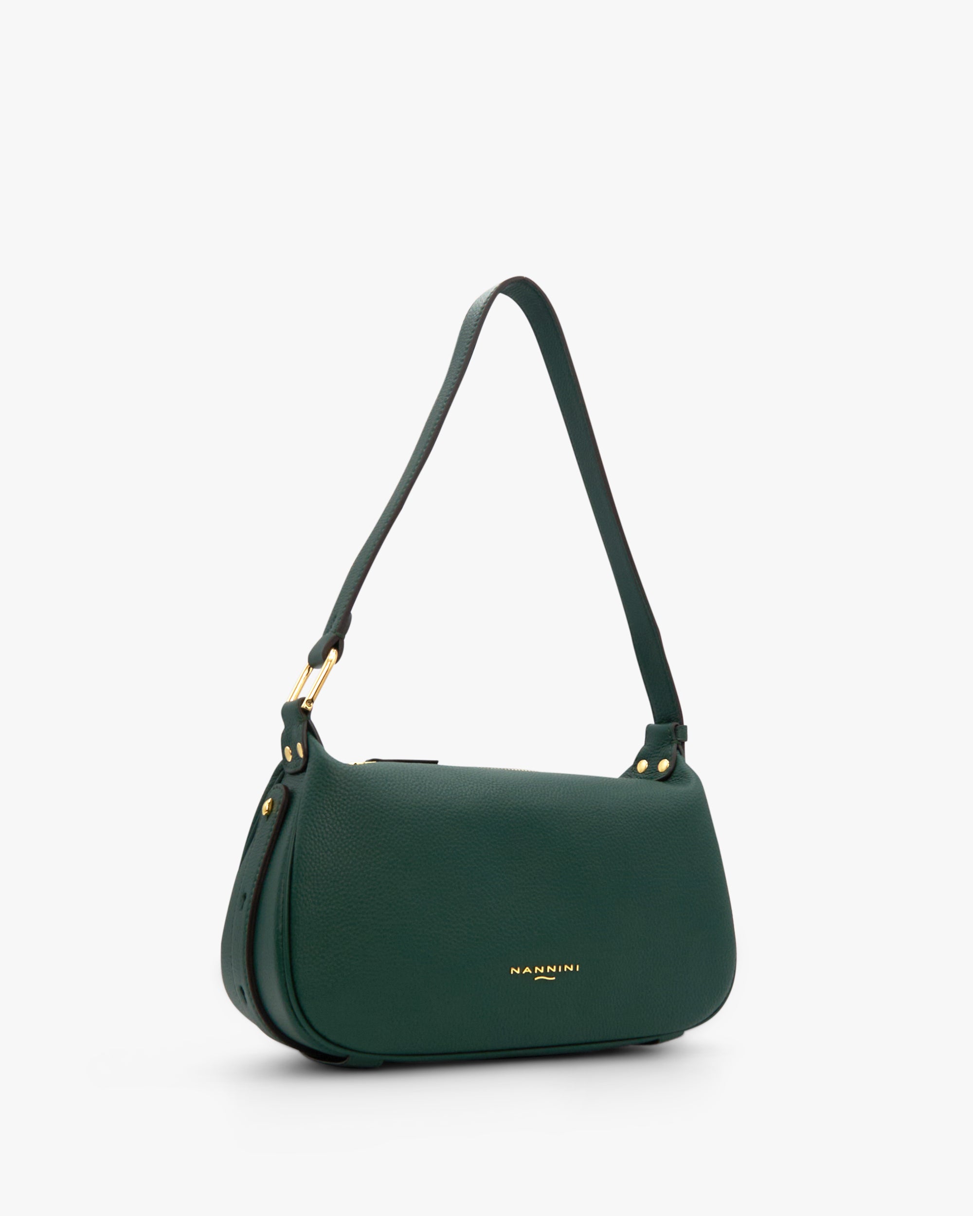 NANNINI borsa spalla donna pelle nero trapuntata piccola