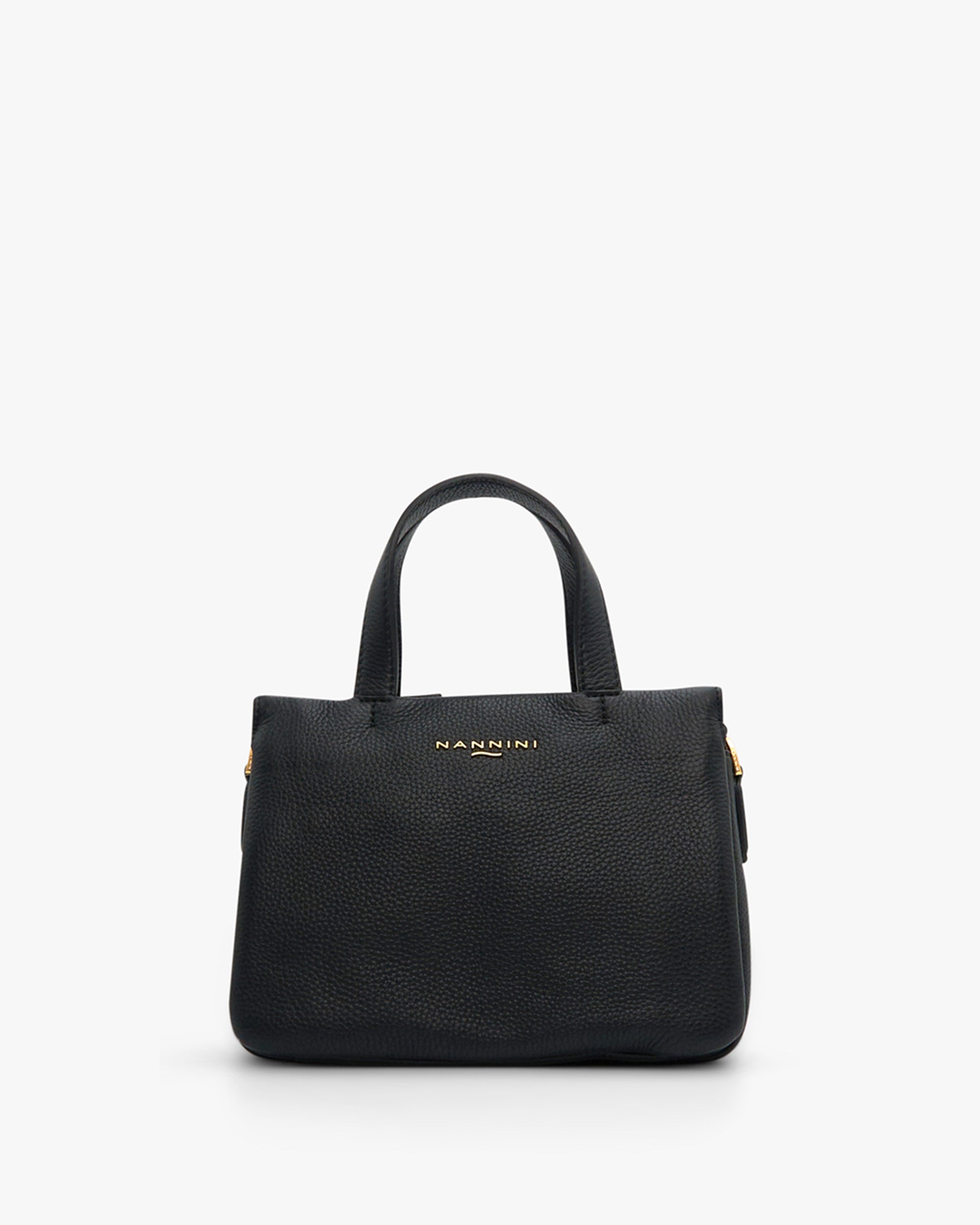 NANNINI borsa secchiello pelle martellata tracolla beige donna