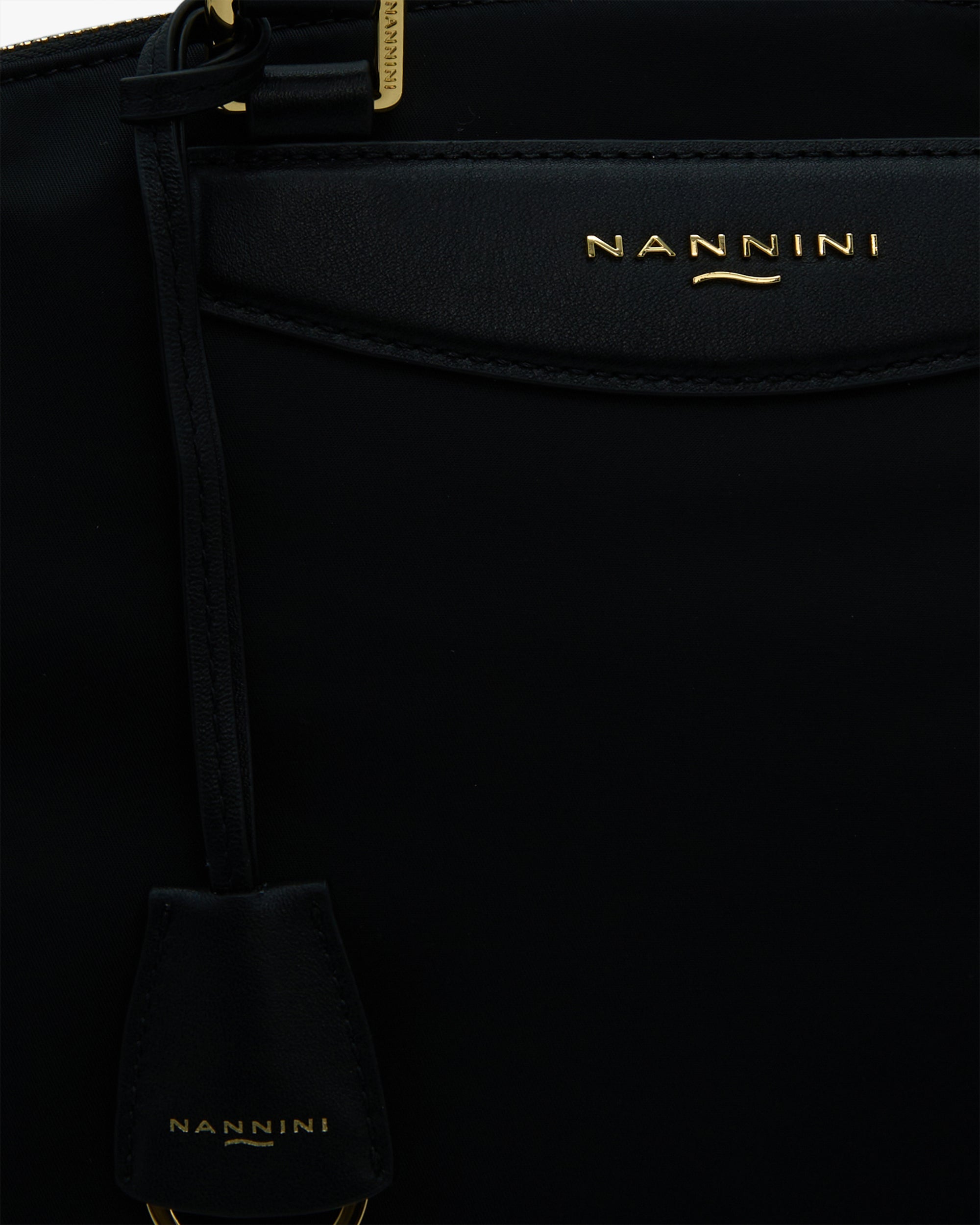 NANNINI Borsa a mano pelle martellata verde scuro donna