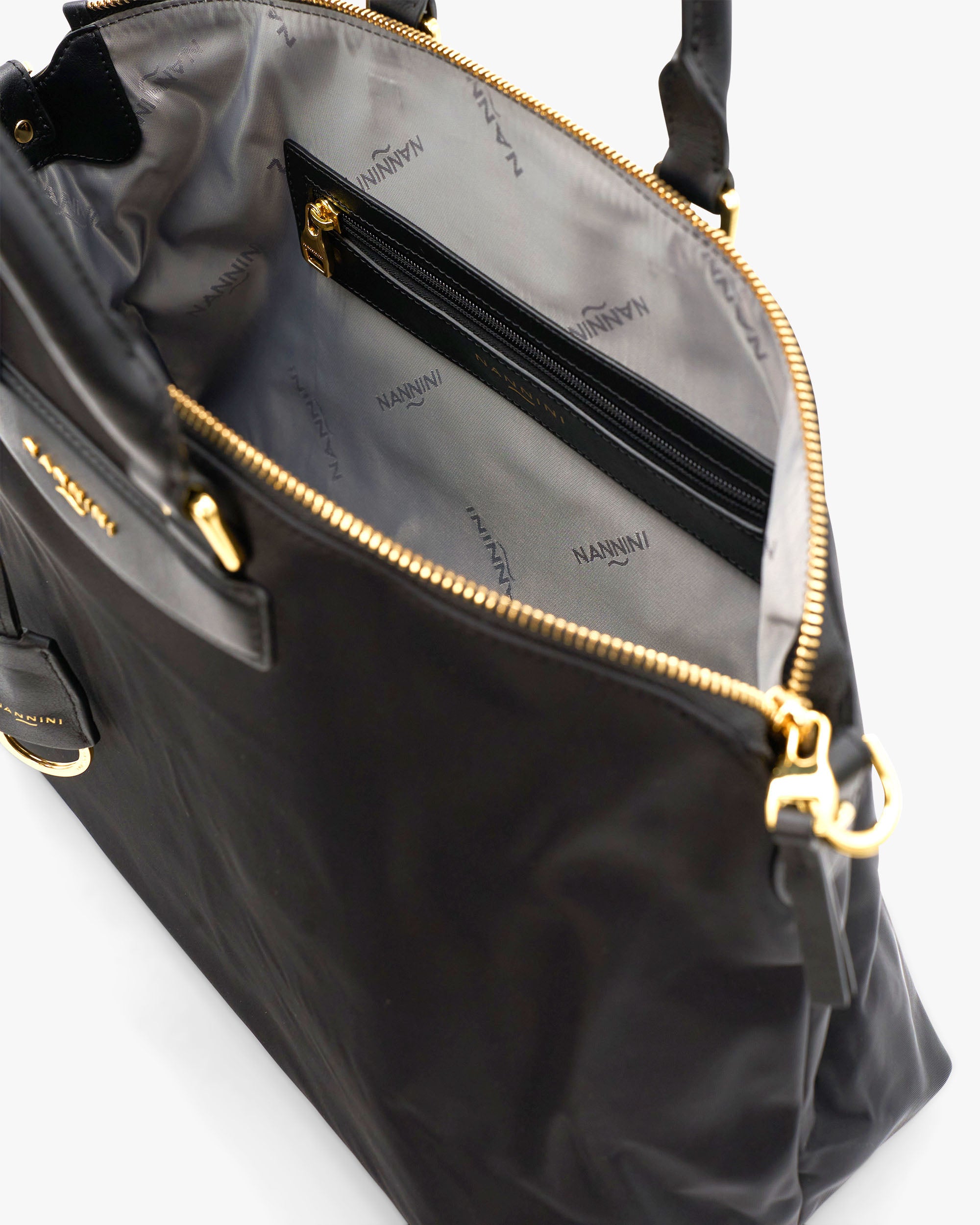 NANNINI borsa spalla donna pelle martellata marrone chiara manici