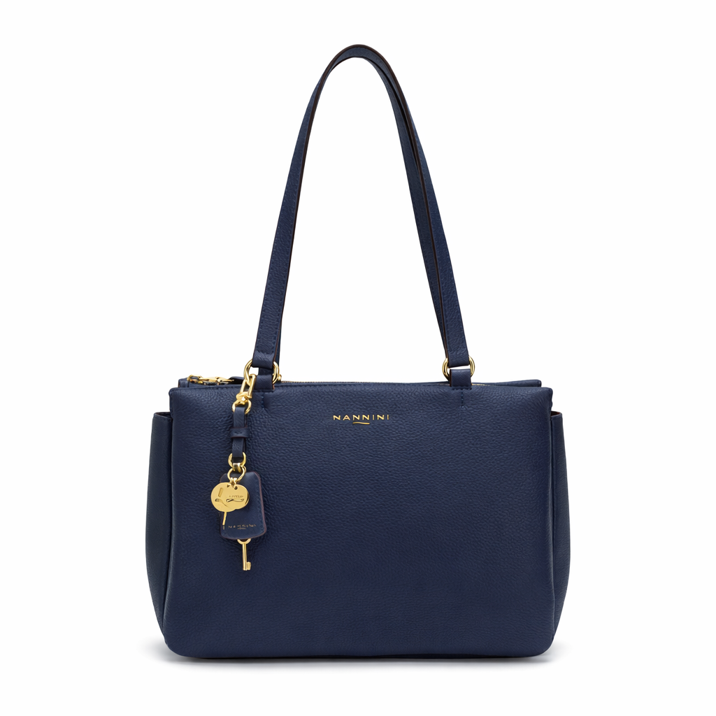 NANNINI shopper stampa cervo ecopelle marrone con tracolla regolabile