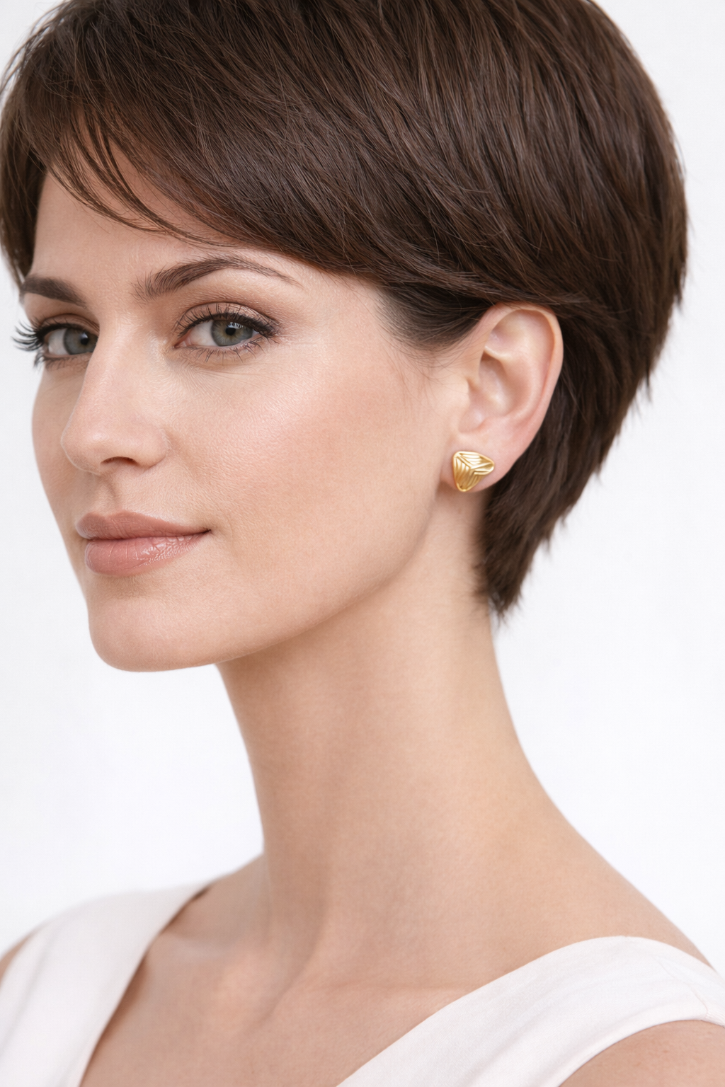 NANNINI borsa spalla donna pelle testurizzata marrone con catena