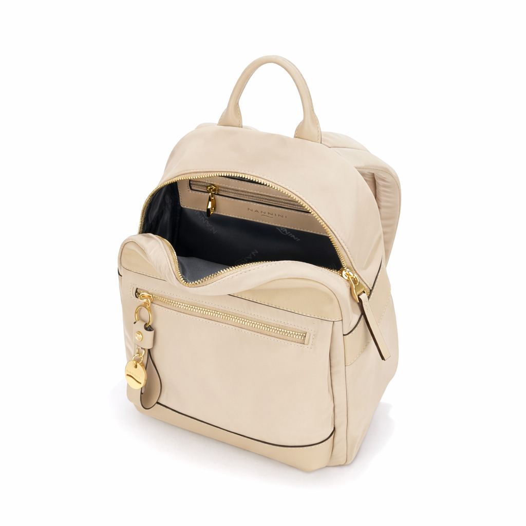 NANNINI pochette pelle sintetica tracolla grigio argento lucido