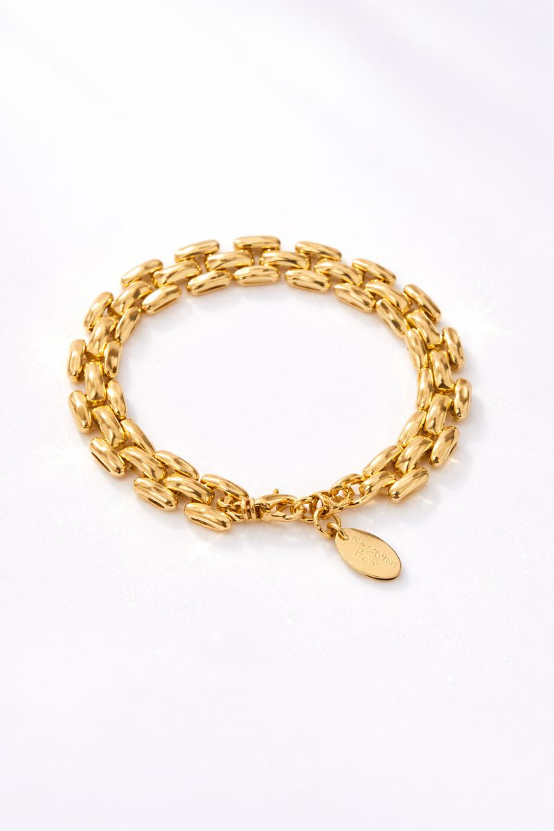 NANNINI bracciale intrecciato oro lucido accessorio moda gioiello