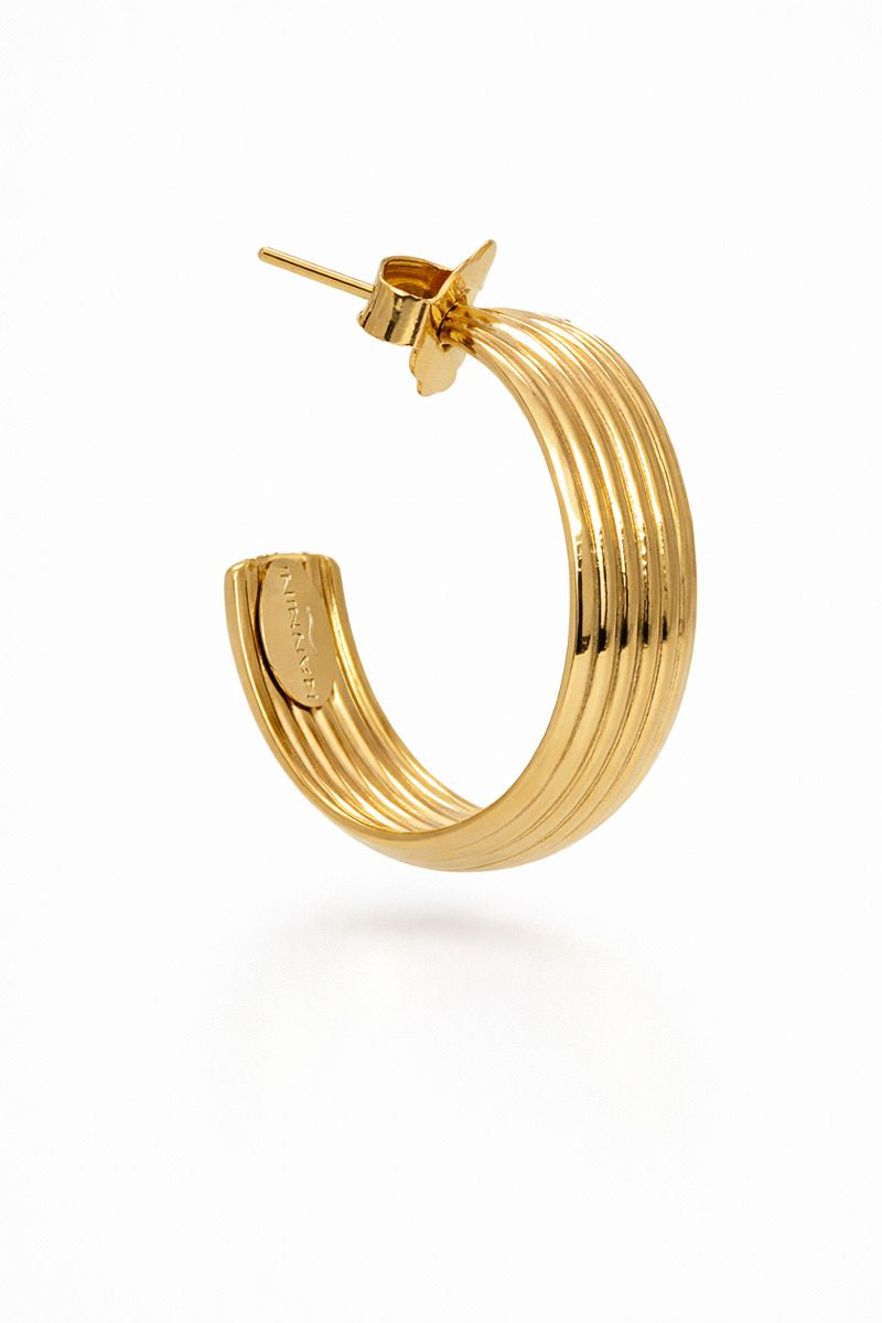 NANNINI bauletto pelle trapuntata manico bamboo marrone chiusura dorata