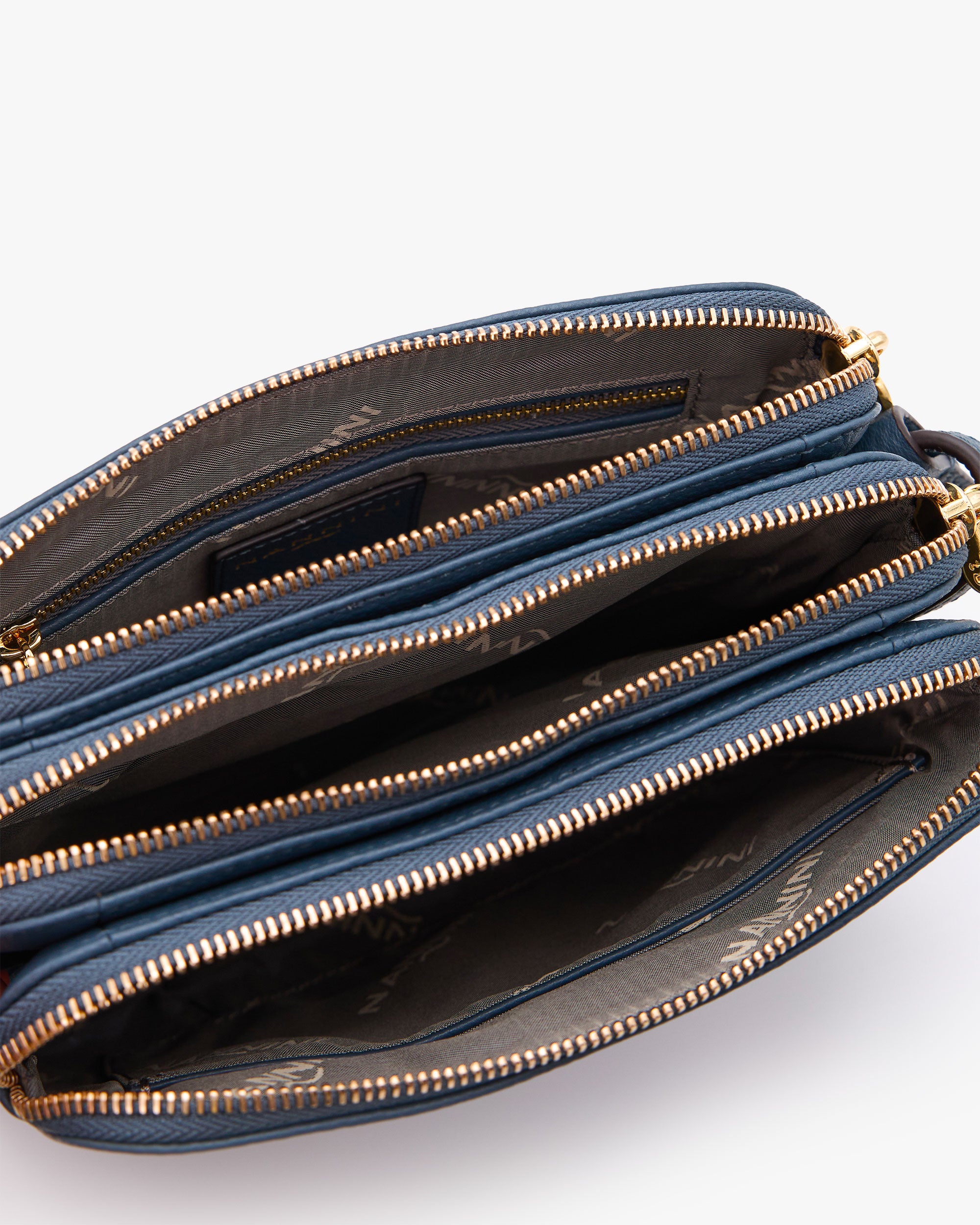 NANNINI borsa spalla donna pelle martellata marrone chiara classica