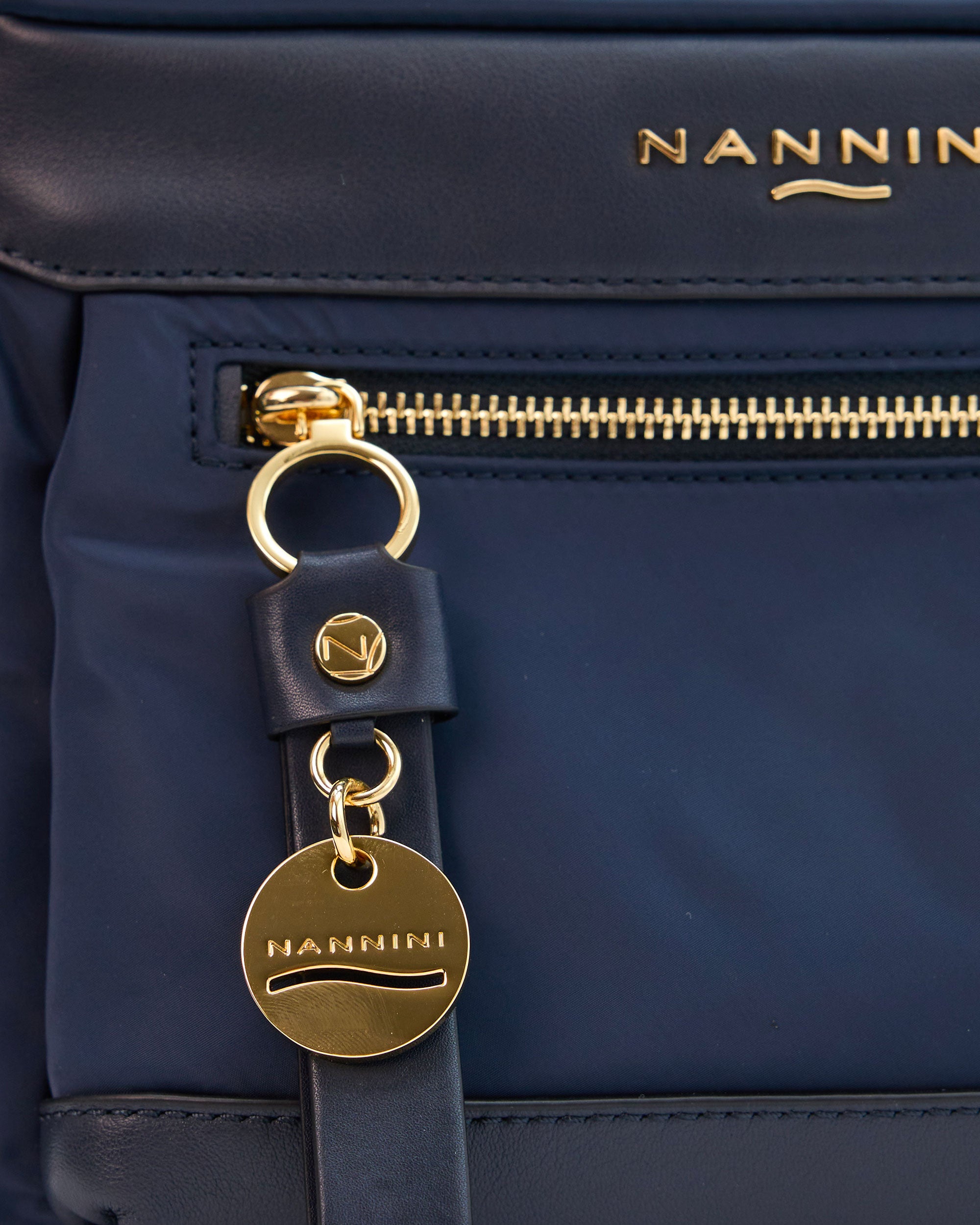NANNINI borsa secchiello pelle martellata colore cuoio tracolla donna