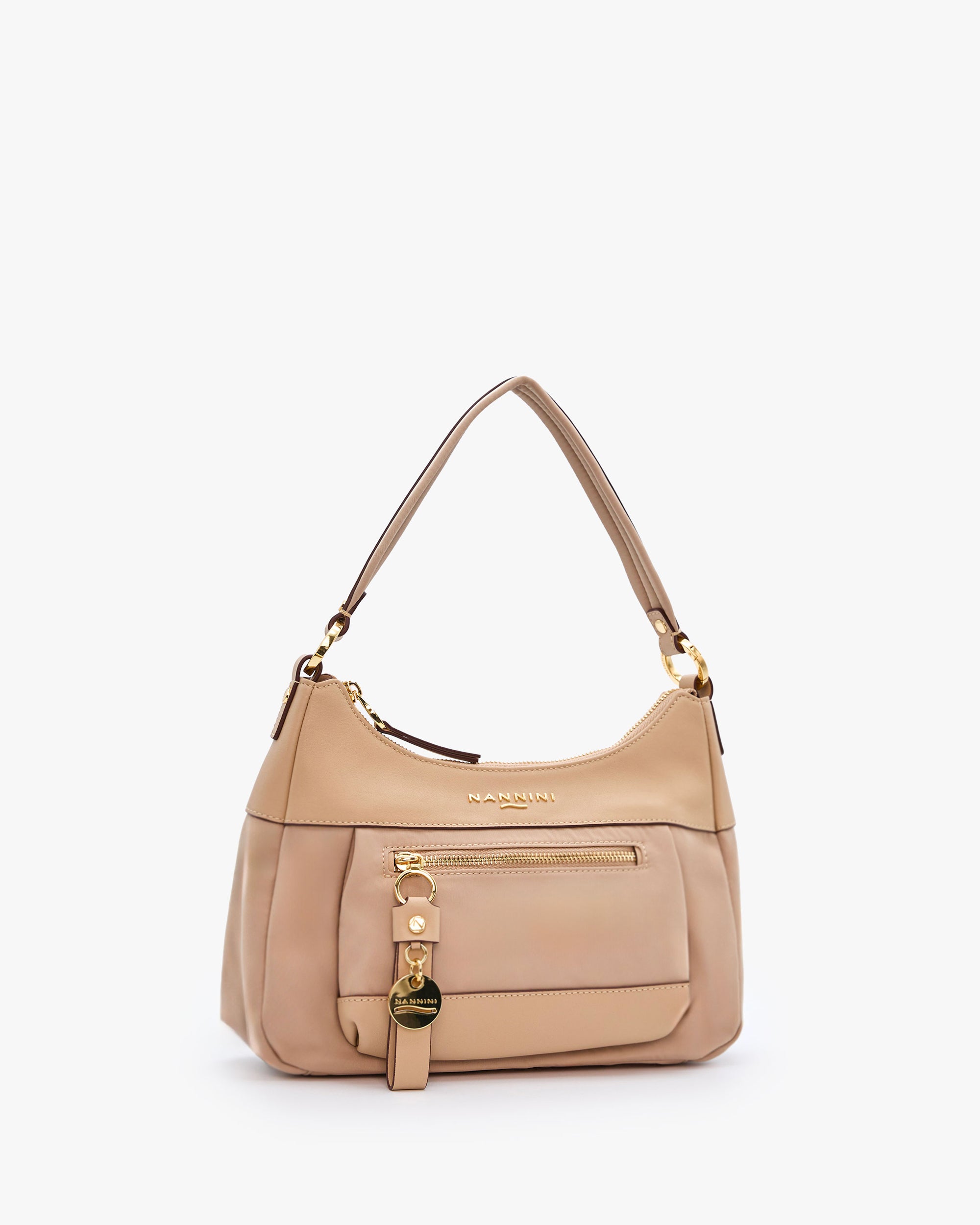 NANNINI borsa pelle liscia marrone tracolla spalla piccola