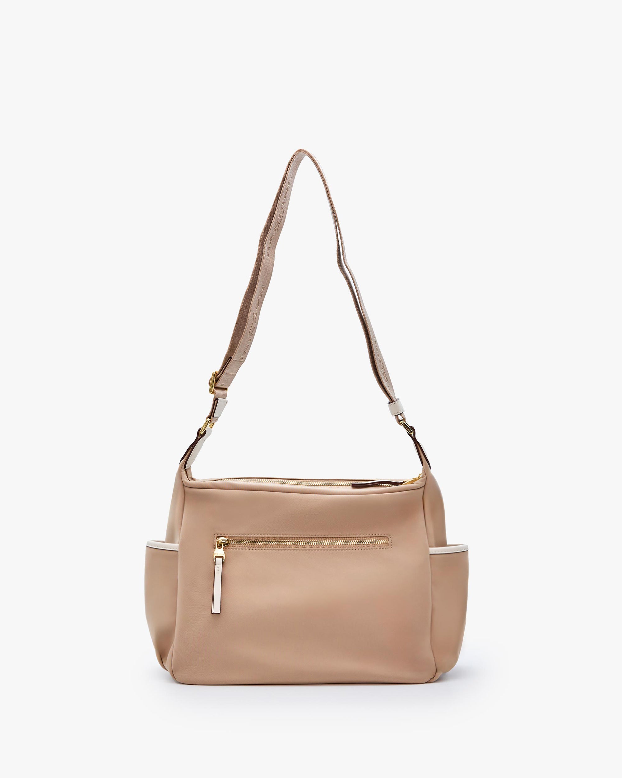 NANNINI borsa pelle liscia tracolla marrone regolabile zip