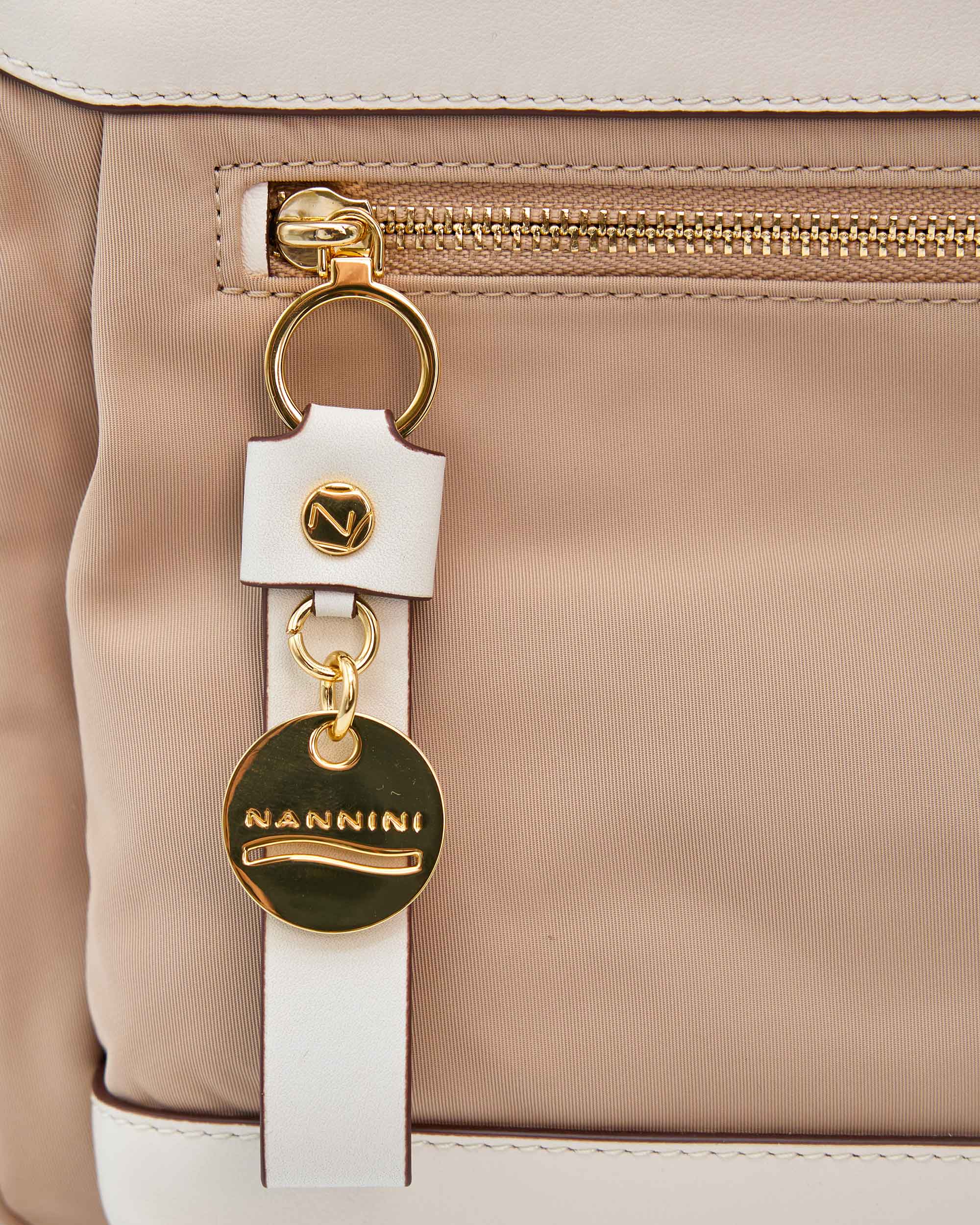 NANNINI borsa pelle liscia tracolla coccodrillo marrone scuro