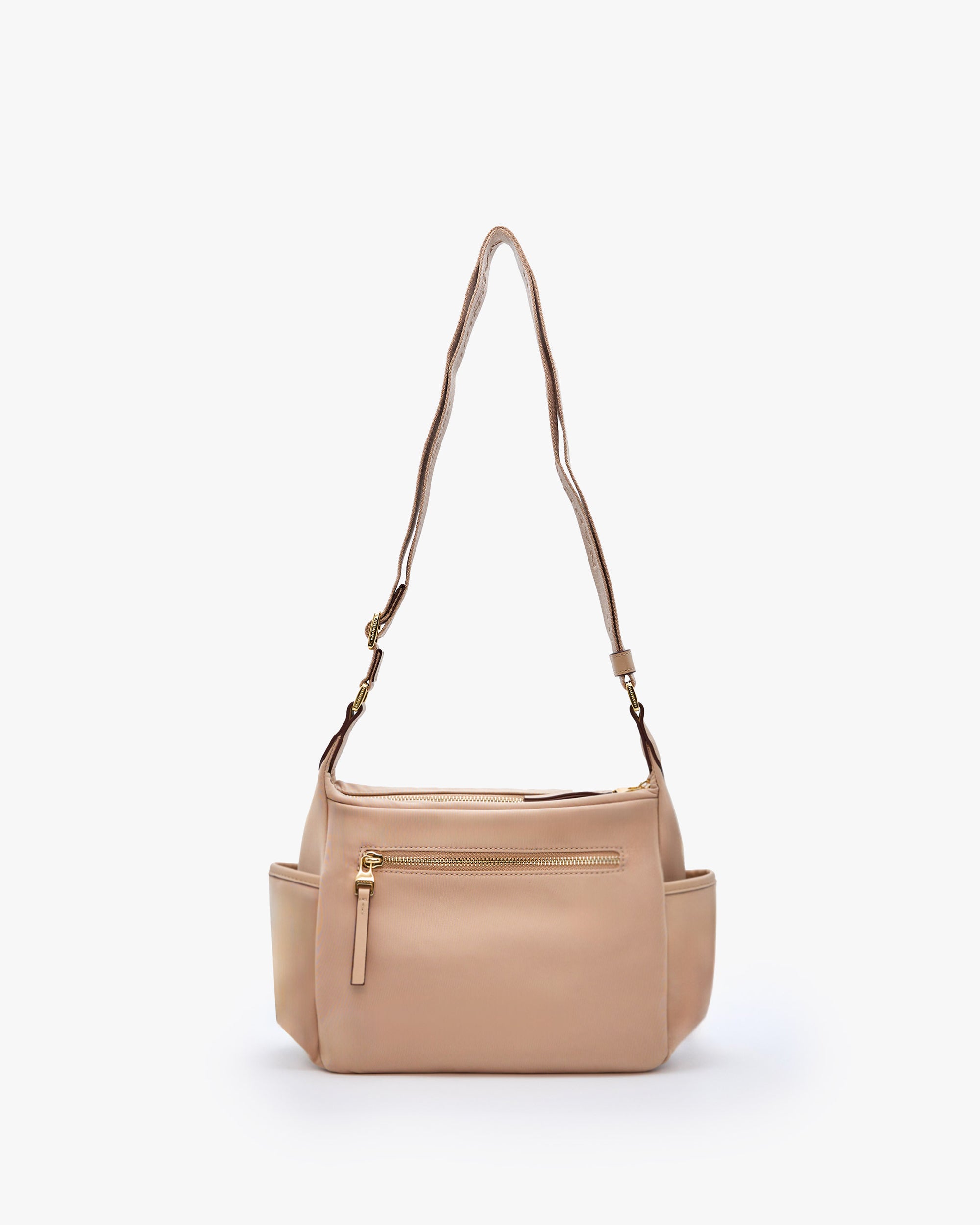 NANNINI bauletto pelle goffrata marrone manico doppio tracolla regolabile