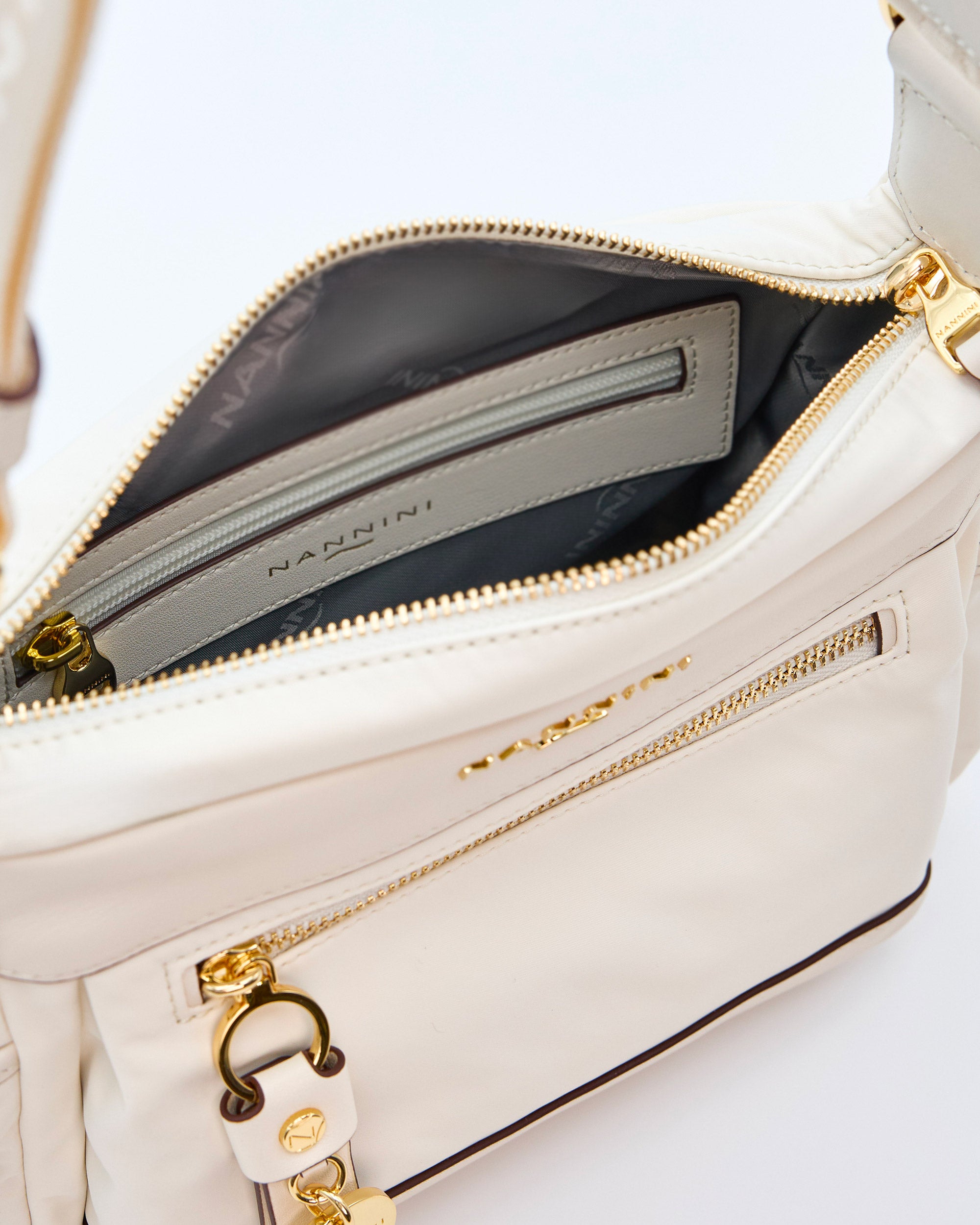 NANNINI bauletto donna pelle marrone trapuntata tracolla spalla