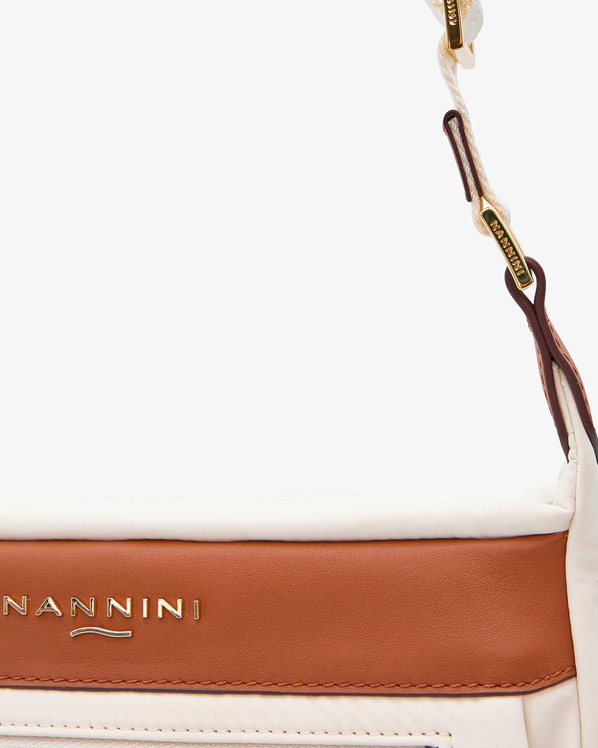 NANNINI borsa pelle martellata tracolla chiusura zip nero