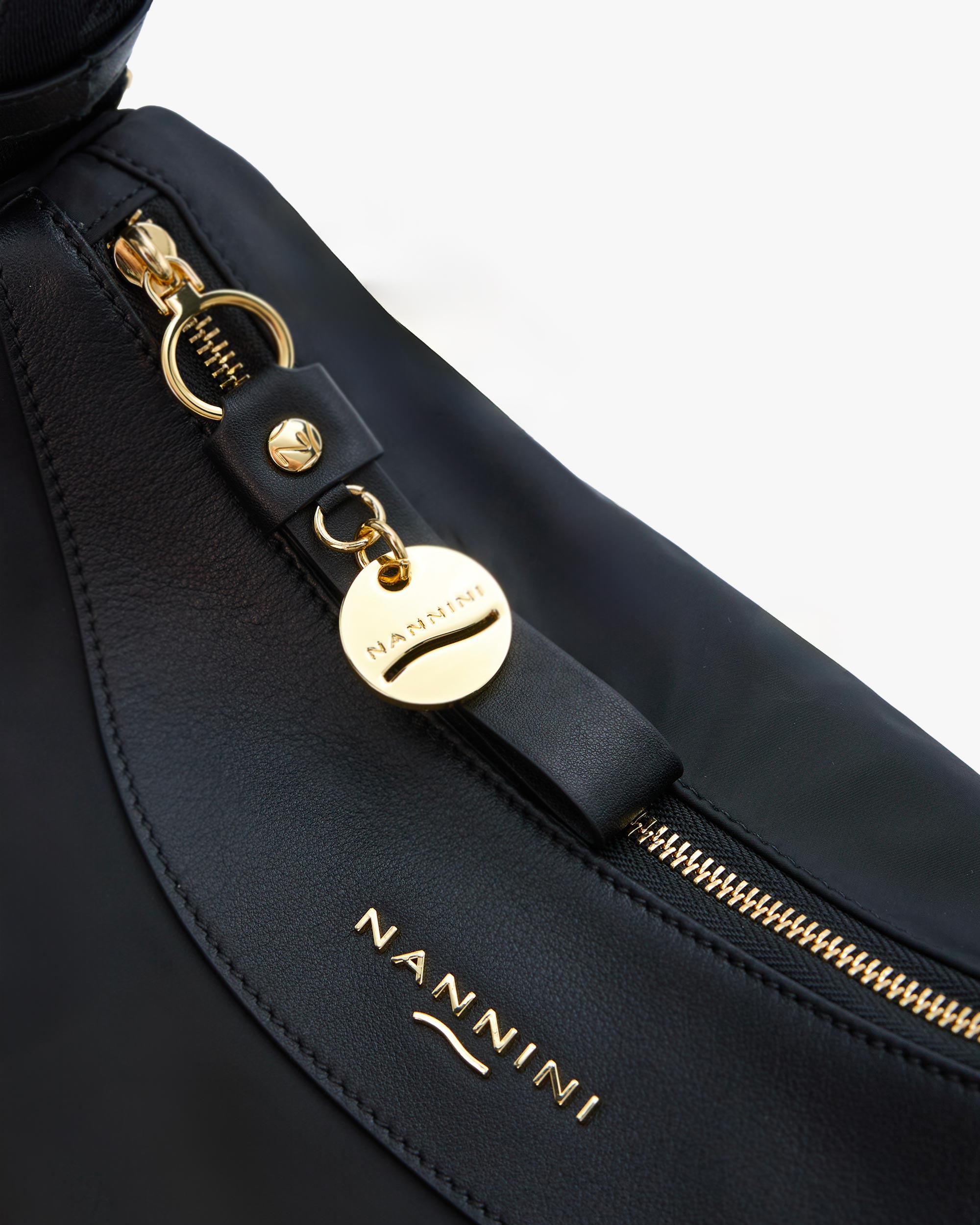 NANNINI borsa pelle martellata tracolla chiara