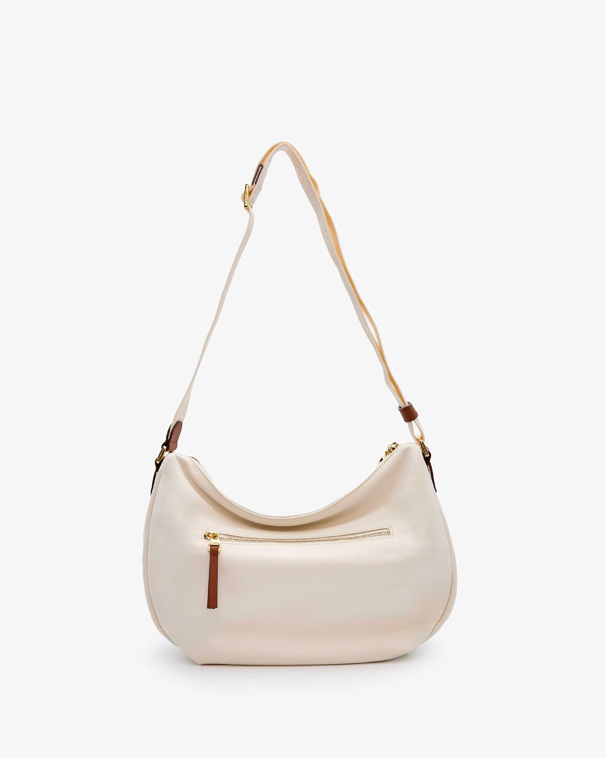 NANNINI borsa pelle martellata tracolla patta marrone donna