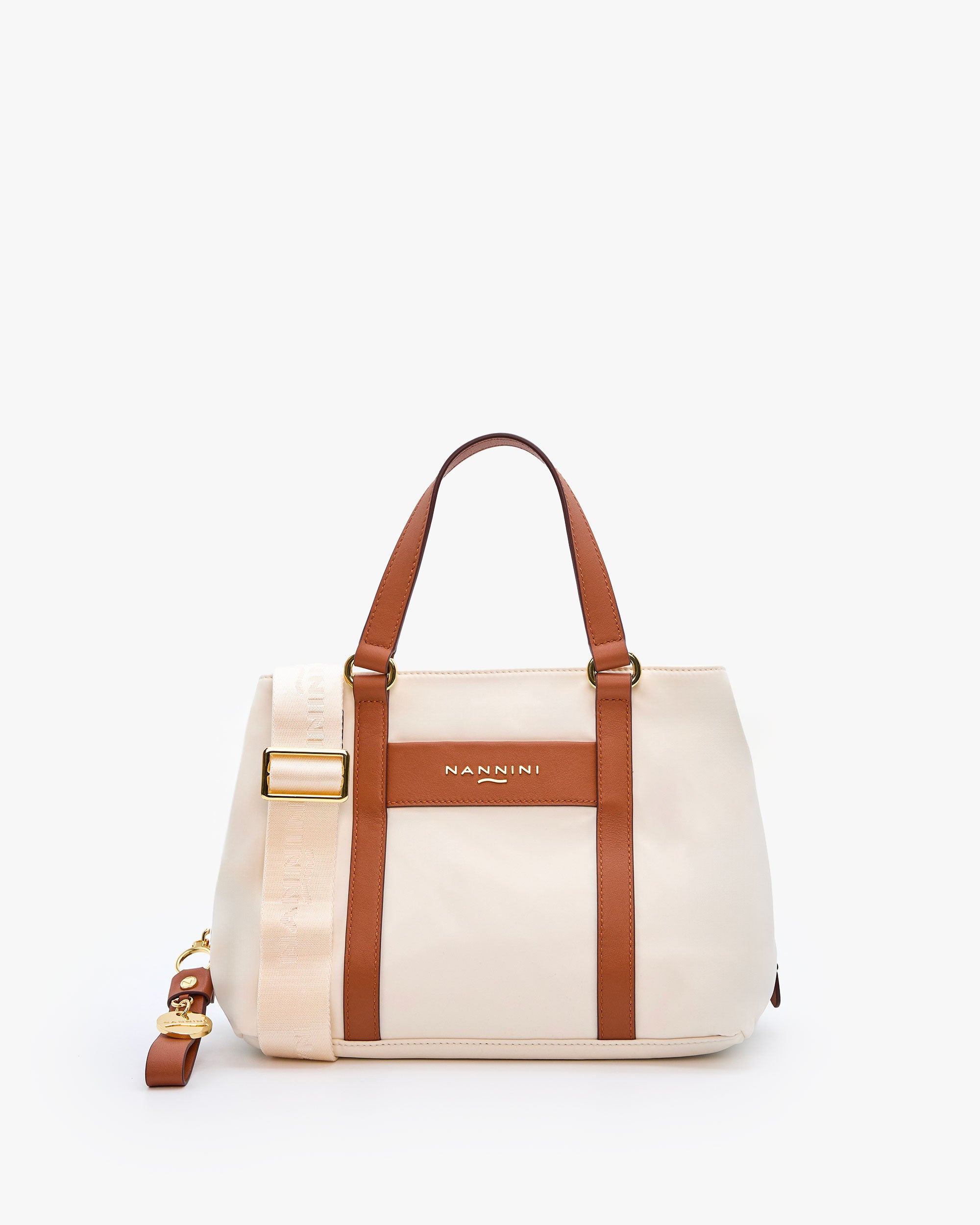 NANNINI borsa spalla donna pelle nero martellata fibbia oro