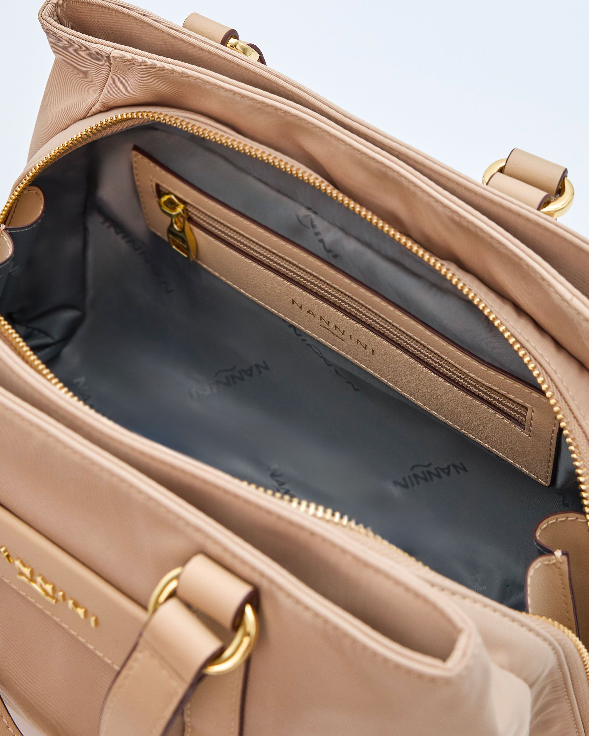 NANNINI borsa spalla donna pelle nero borchie piccola