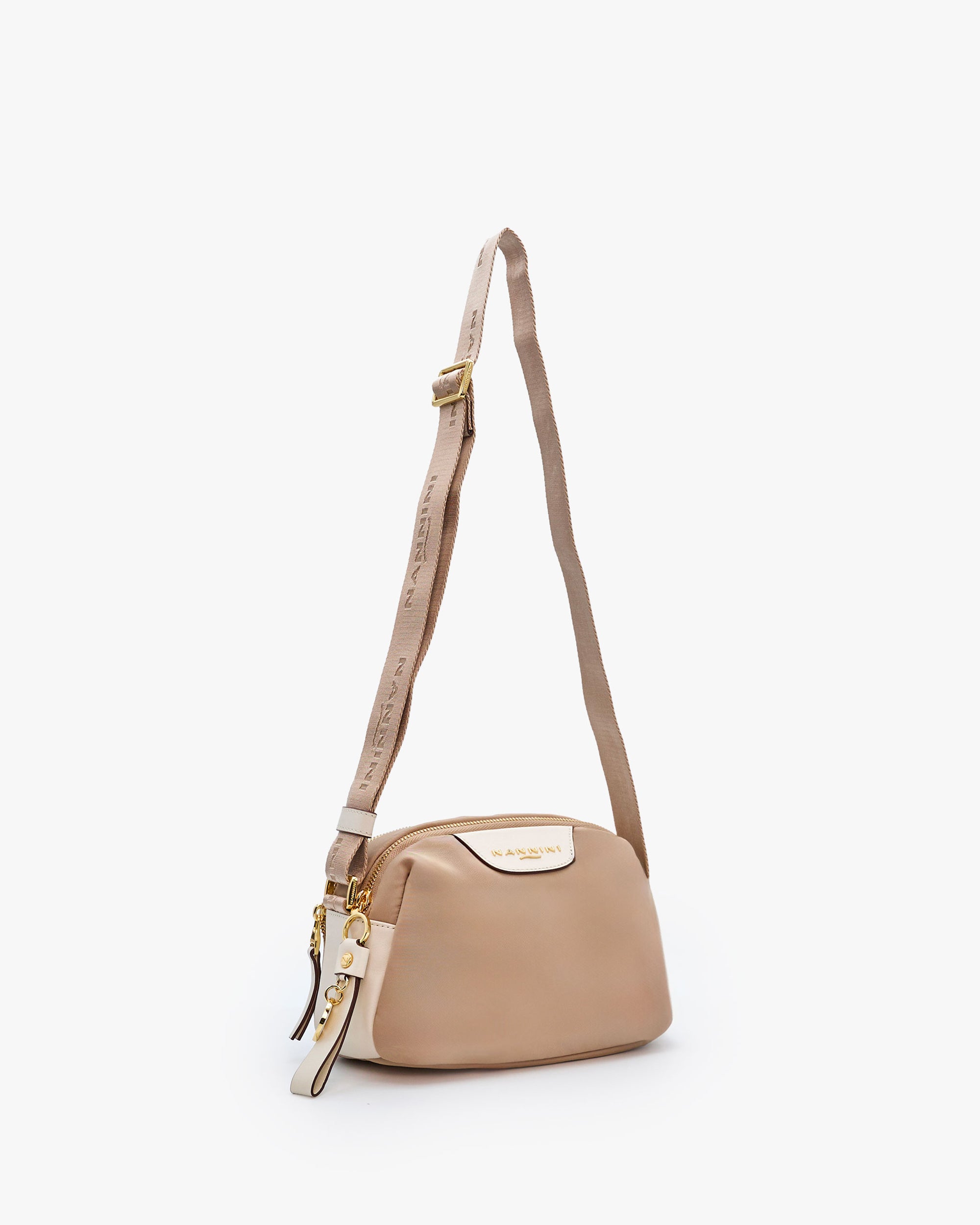 NANNINI borsa spalla donna pelle liscia cuoio marrone