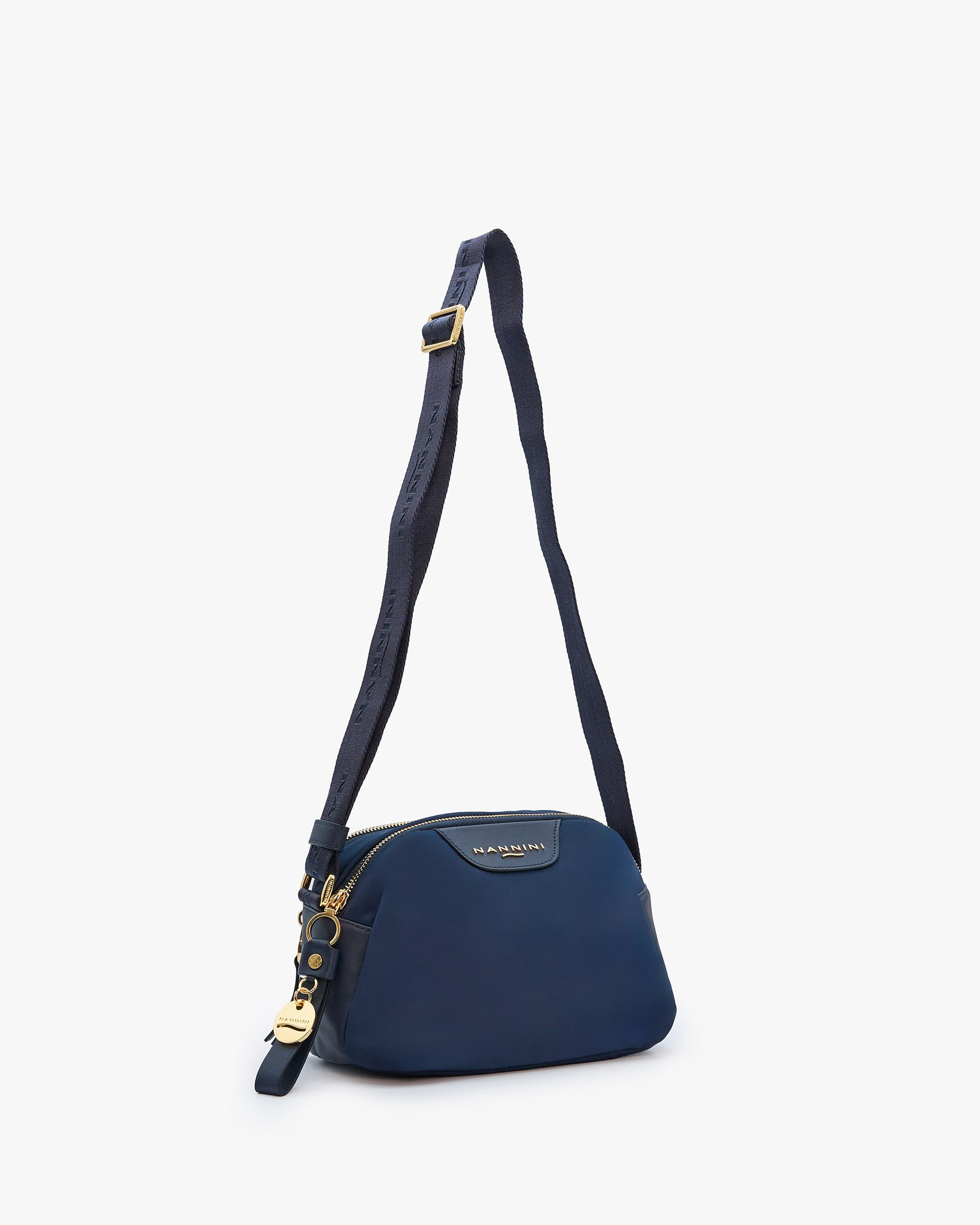 NANNINI bauletto pelle trapuntata cuoio chiaro tracolla removibile